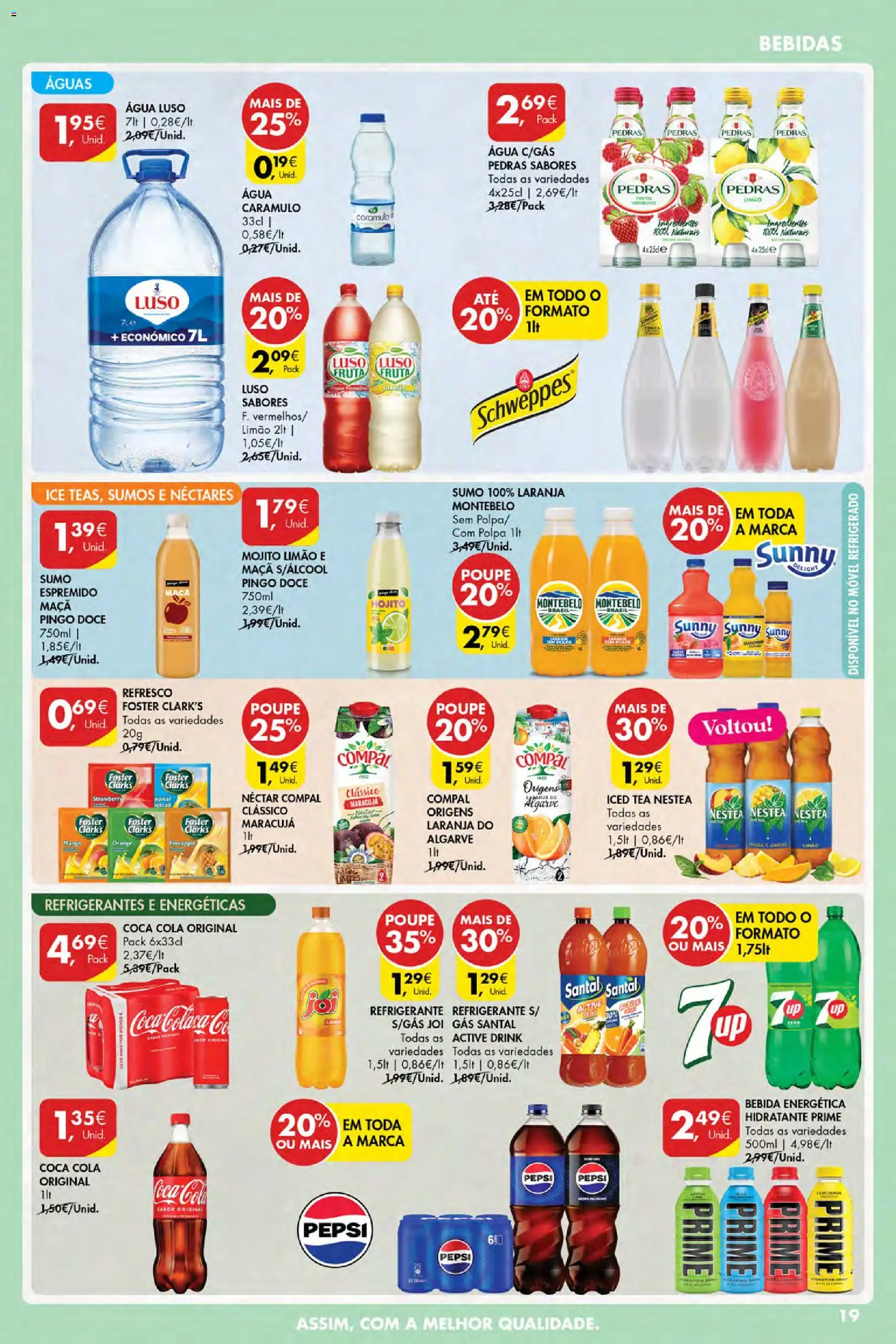 Pingo Doce Poupe Esta Semana Açores │ válido de 30.10.2025 | Página: 19 | Produtos: Agua, Refrigerante, Maça, Soda