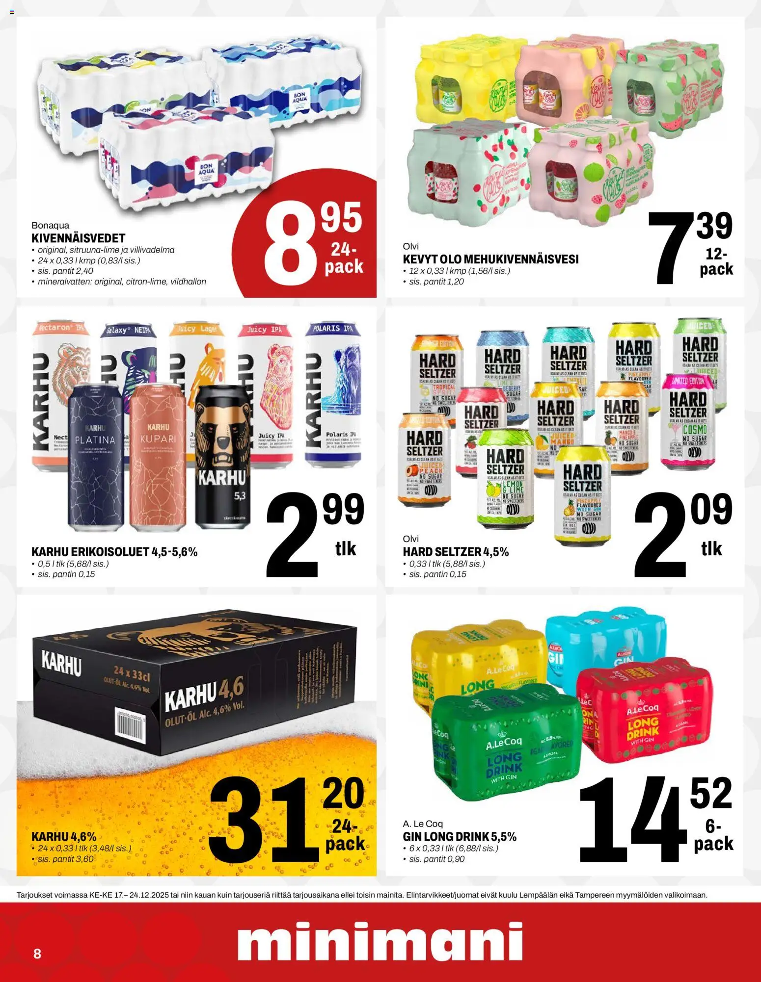 Minimani tarjoukset – voimassa 17.12.2025 alkaen | Sivu: 8 | Tuotteet: Mango, Gin