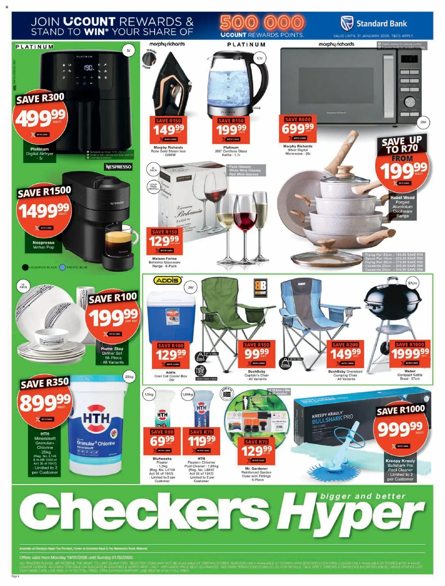New Checkers catalogue – valid from 19.01.2026 | Page: 4 | Products: Kettle, Iron, Box, Cooler