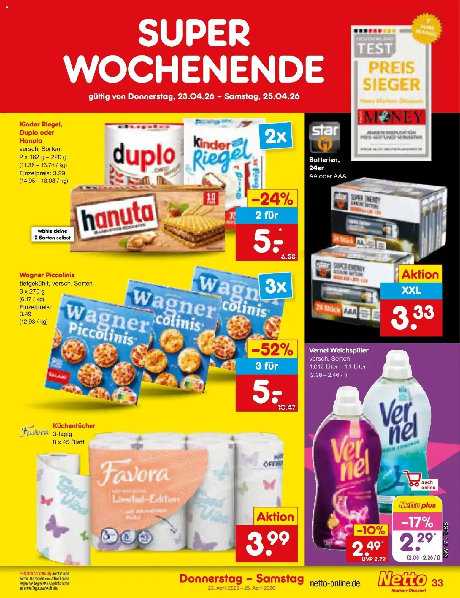 Netto Marken-Discount Prospekt Lahr-Langenwinkel	 – gültig ab 20.04.2026 | Seite: 48 | Produkte: Weichspüler, Piccolinis, Vernel