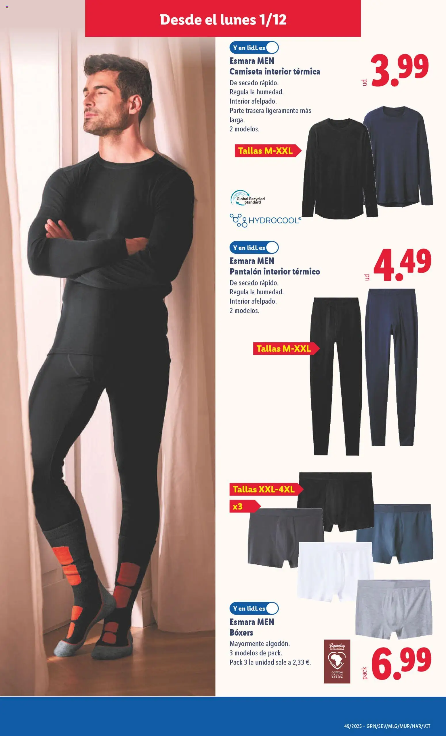 Lidl folleto de bazar │ válido desde el 01.12.2025 | Página: 19 | Productos: Boxers