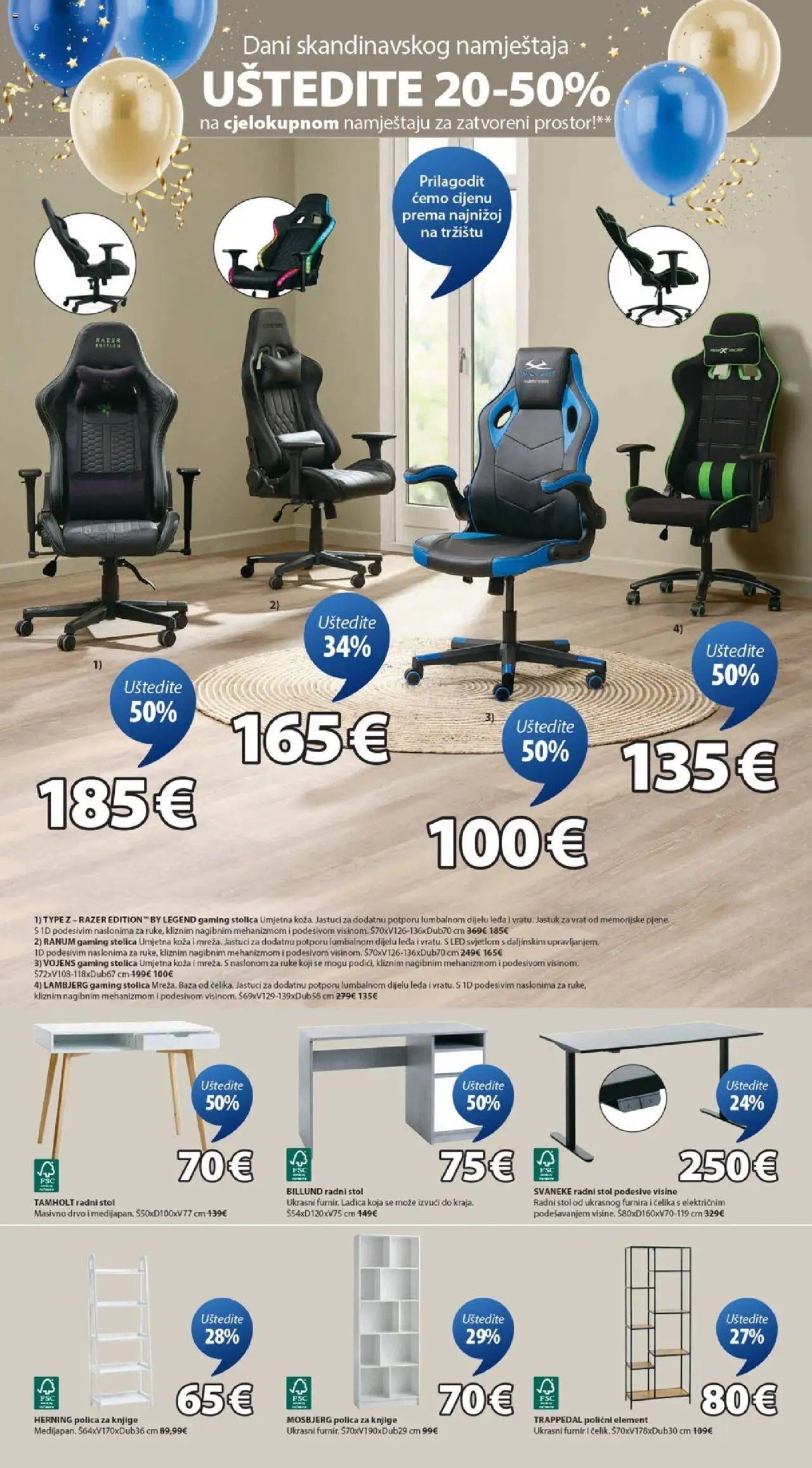 JYSK katalog | vrijedi od 15.10.2025 | Stranica: 6 | Proizvodi: Jastuk, Stolica, Radni stol, Polica za knjige