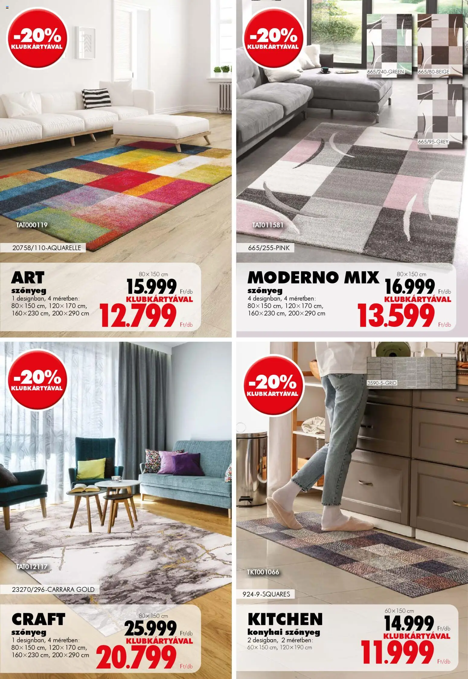 Diego akciós ujság - amely érvényes a következő dátumtól: 01.04.2026 | Oldal: 8 | Termékek: Konyhai szőnyeg, Szőnyeg