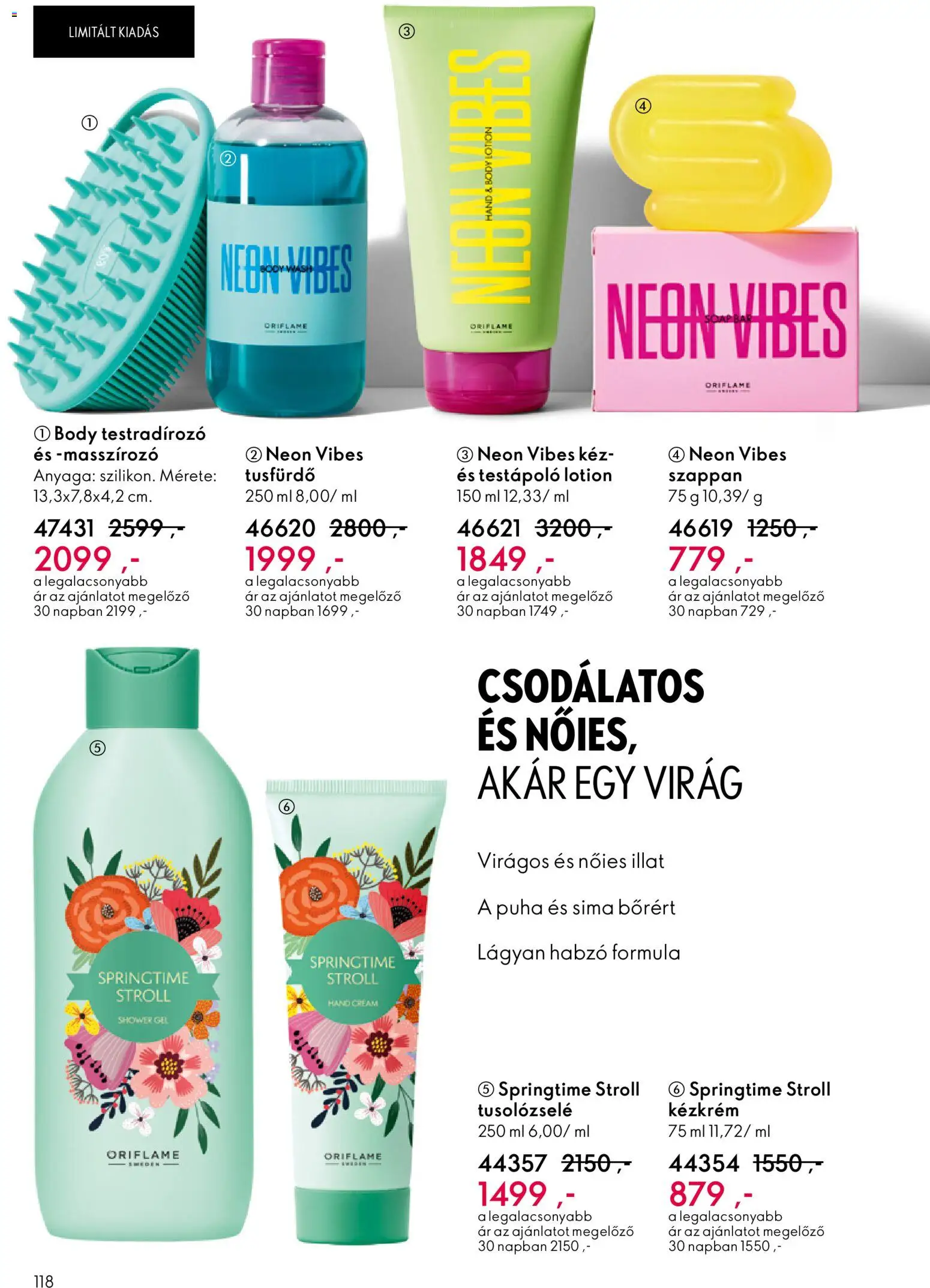 Oriflame akciós ujság - amely érvényes a következő dátumtól: 22.10.2025 | Oldal: 118 | Termékek: Virag, Testápoló, Kézkrém, Tusfürdő