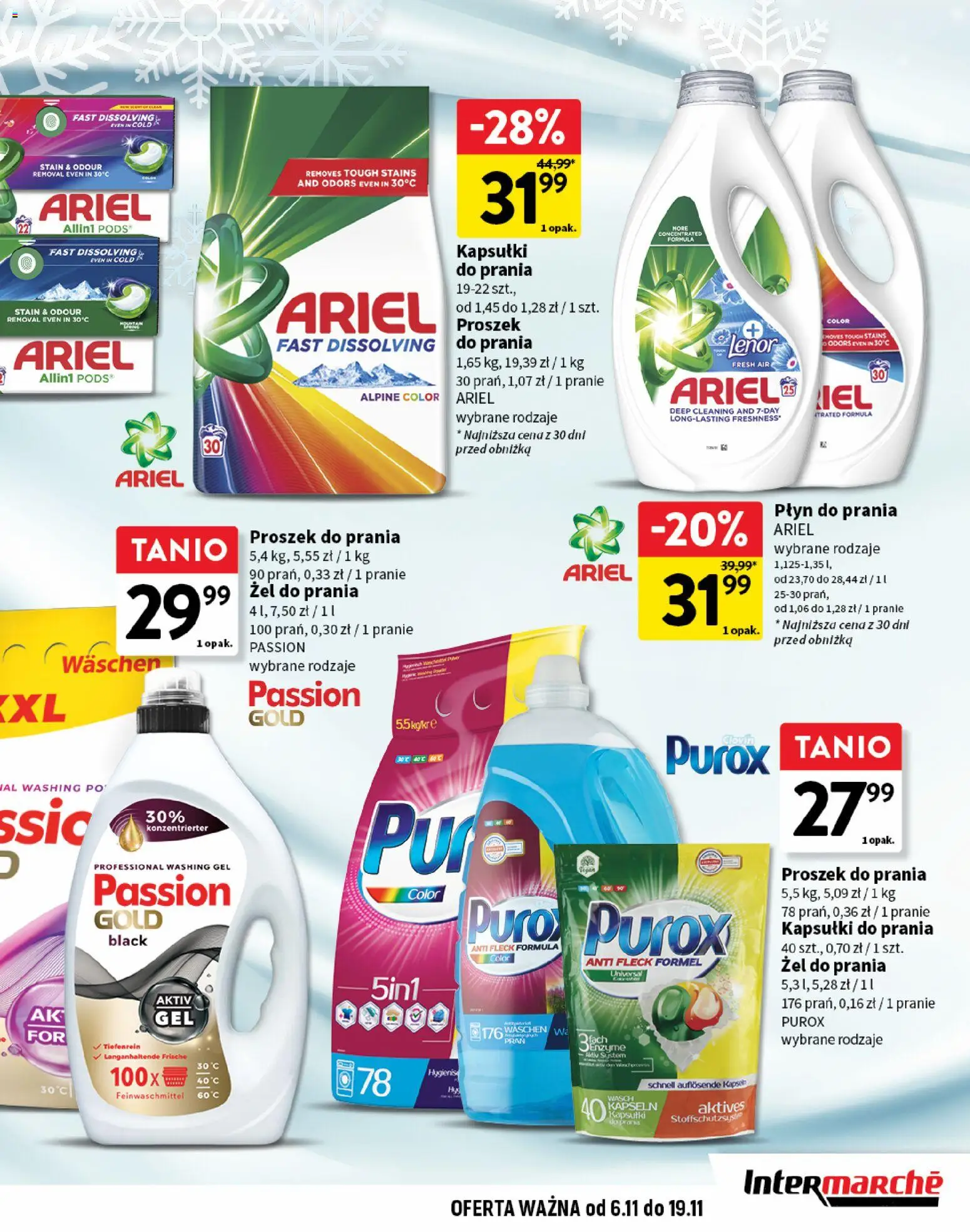 Intermarche Gazetka - Dekoracje i Inspiracje od 06.11.2025 | Strona: 21 | Produkty: Ariel, Kapsułki do prania, Proszek do prania