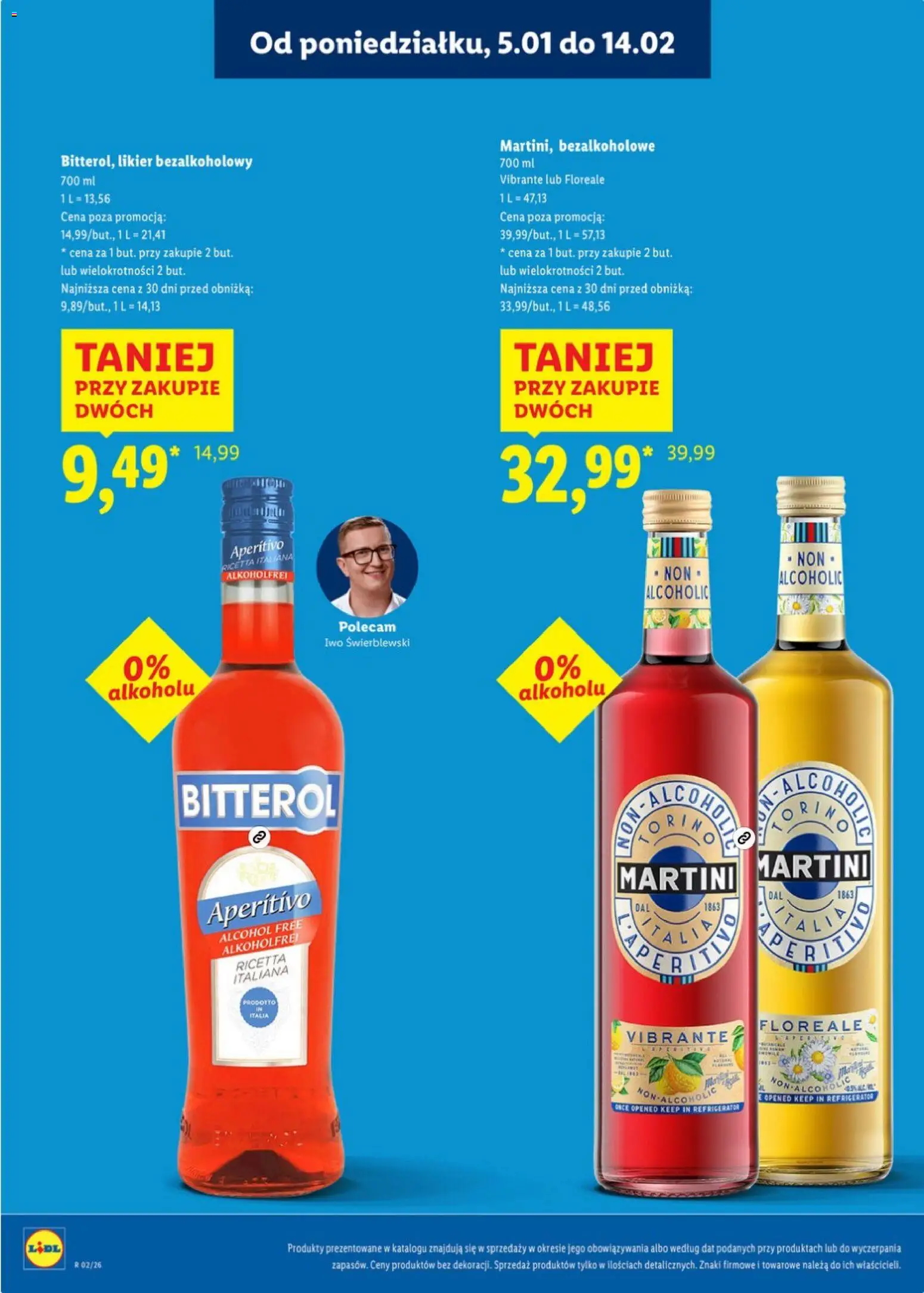 Lidl Katalog alkoholi mocnych od 05.01.2026 | Strona: 13 | Produkty: Martini, Bitterol