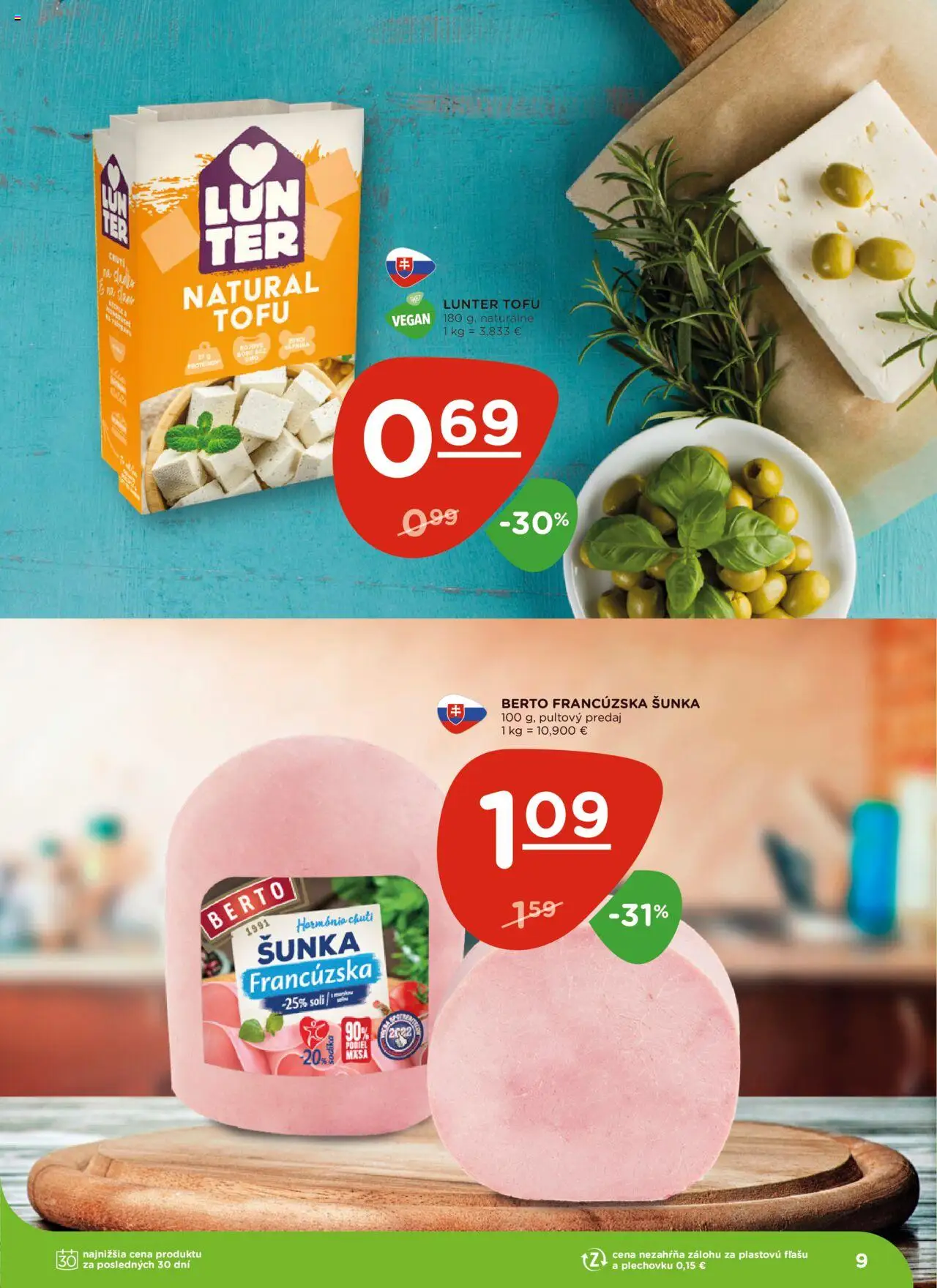 Terno leták │ platný od 19.06.2025 | Strana: 9 | Produkty: Šunka, Tofu