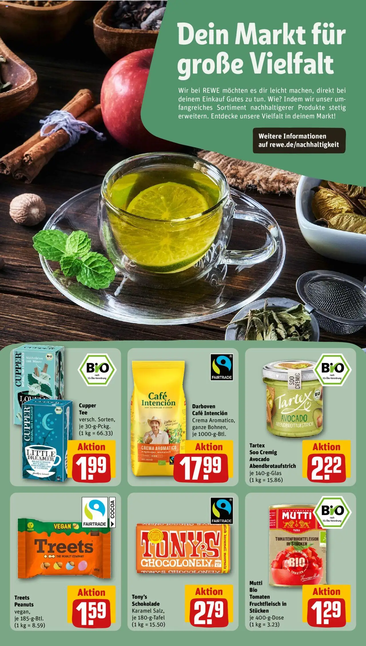 Rewe Prospekt 	 – gültig ab 20.10.2025 | Seite: 21 | Produkte: Milch, Tomaten, Tee, Lavendel