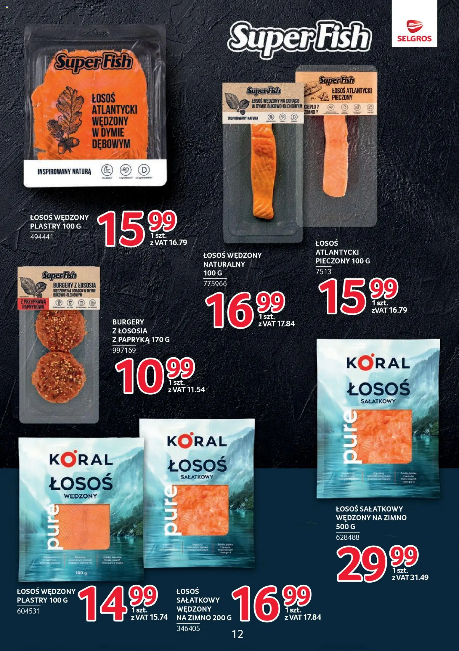 Selgros cash&carry gazetka - Markowe produkty od 19.03.2026 | Strona: 12 | Produkty: Łosoś wędzony, Łosoś atlantycki, Papryka, Łosoś wędzony na gorąco