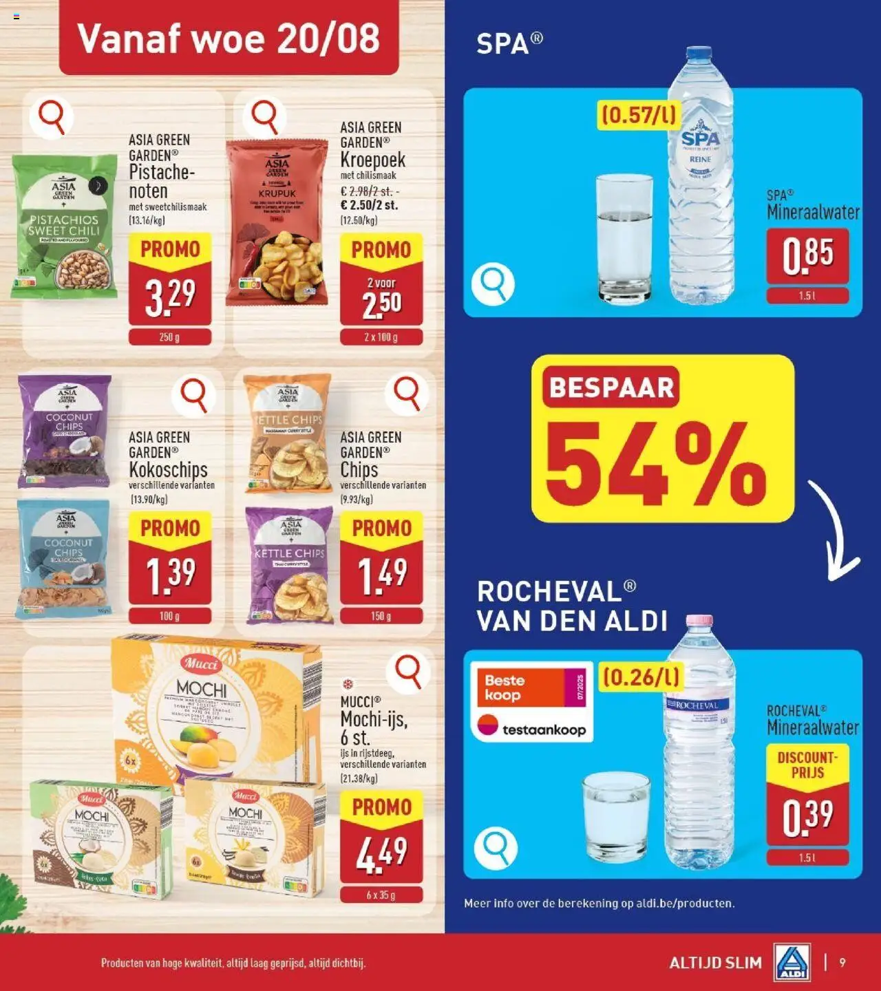  | Pagina: 9 | Producten: Chips, Noten, Mineraalwater