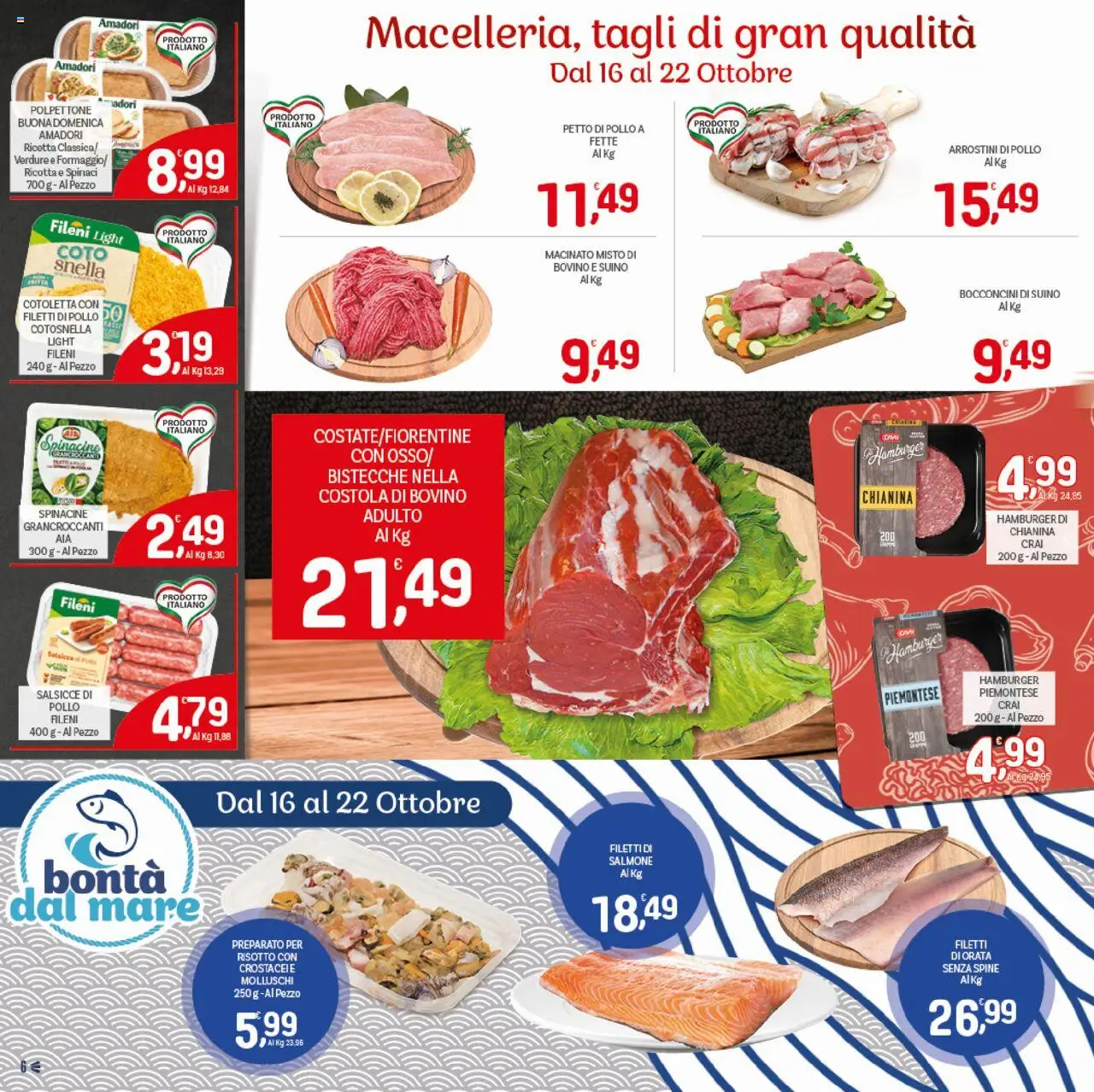 Volantino CRAI del 16.10.2025 | Pagina: 6 | Prodotti: Petto di Pollo, Pollo, Verdure, Spinaci