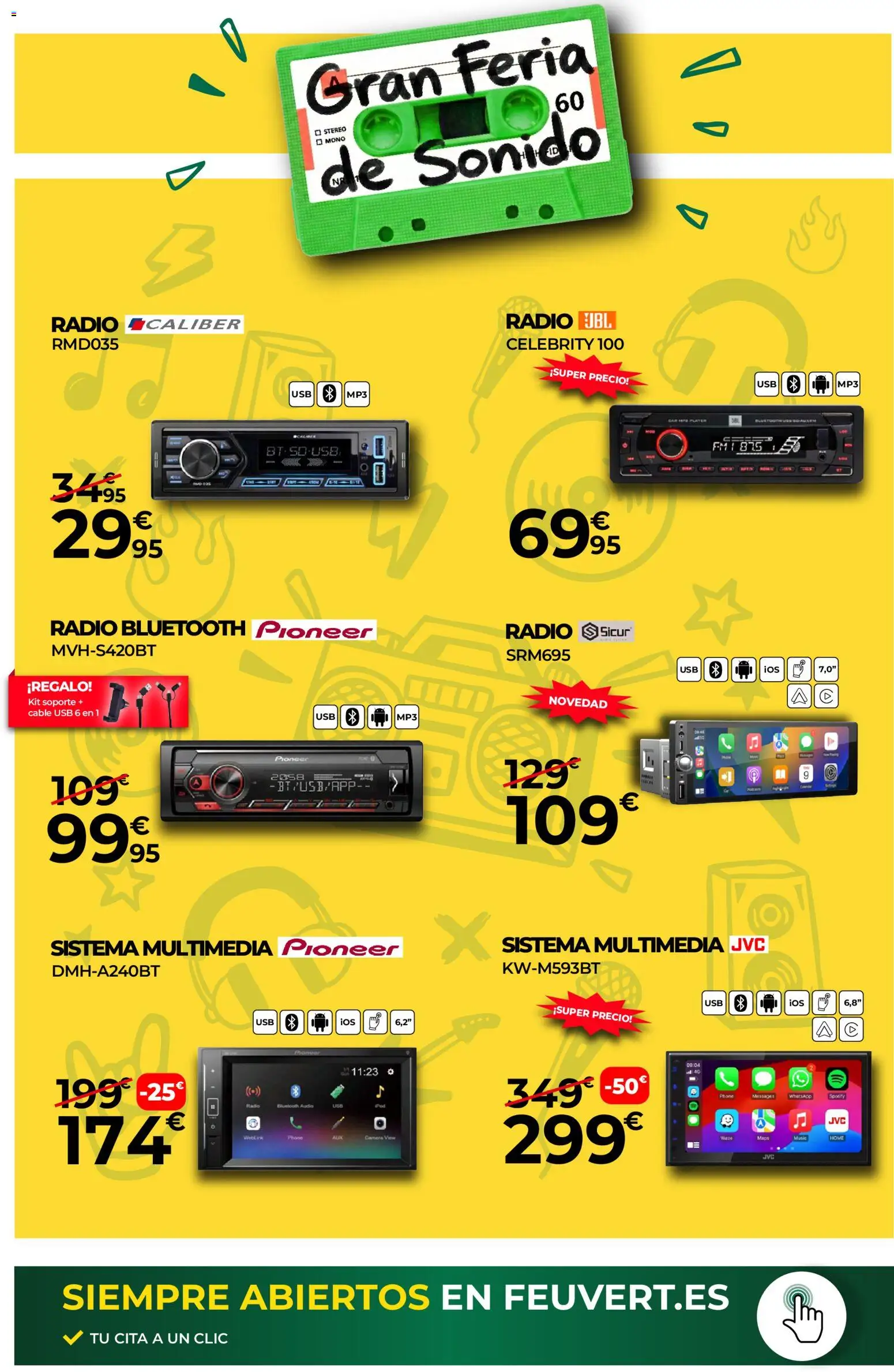 FeuVert folleto │ válido desde el 05.03.2026 | Página: 4 | Productos: Audio, Radio, Cable, USB