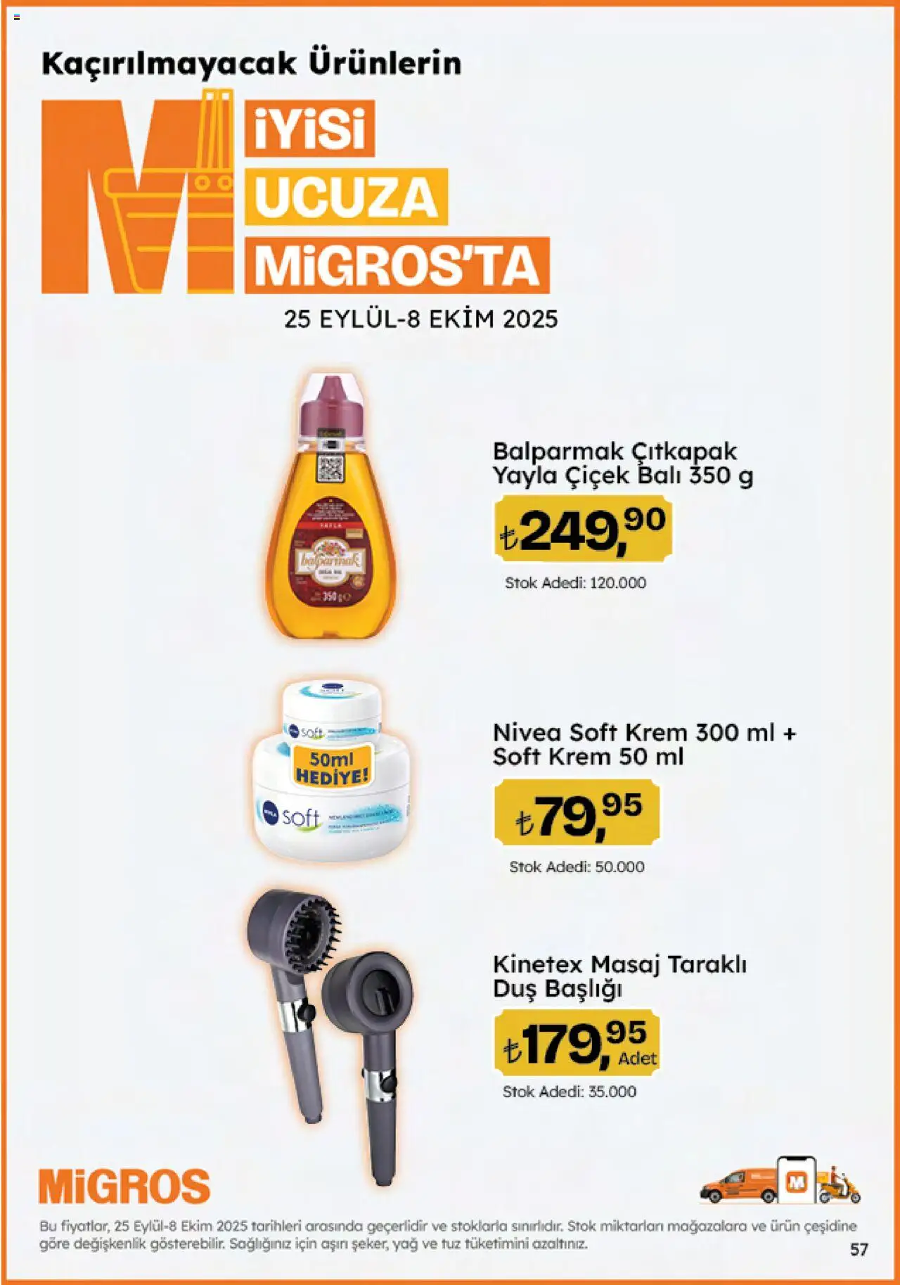 Migros Katalog - 5M Migroskop Dijital - 25.09.2025 tarihinden itibaren geçerlidir | Sayfa: 57 | Ürünler: Duş, Krem, Yağ, Tuz