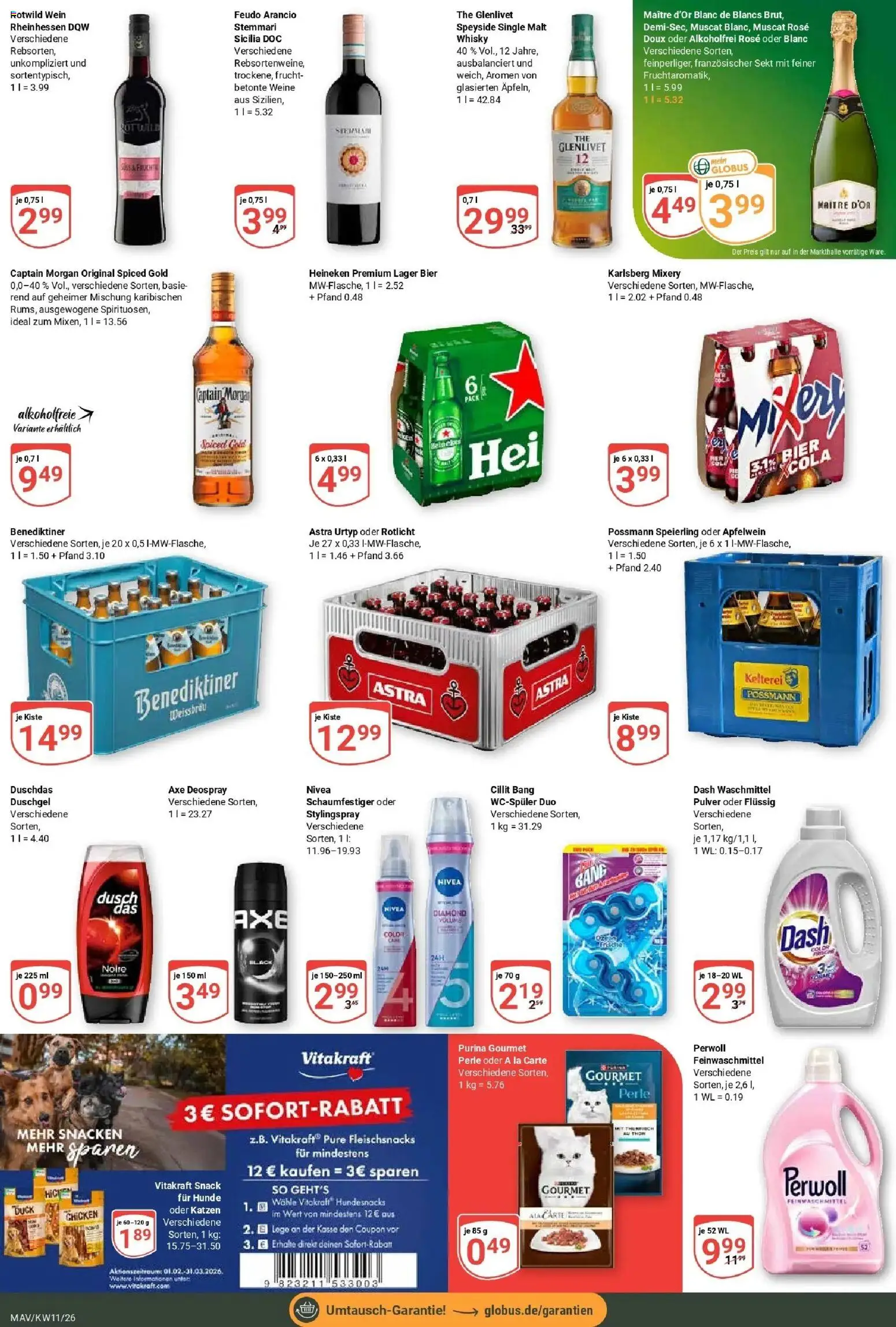 Globus prospekt Mannheim	 – gültig ab 09.03.2026 | Seite: 5 | Produkte: Duschgel, Duschdas, Deospray, Captain morgan