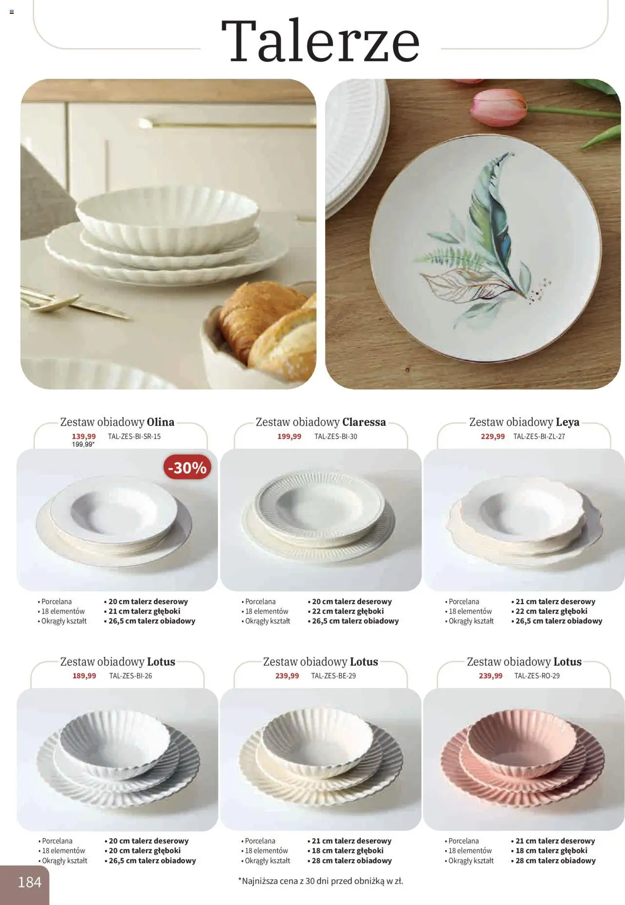 Bodzio Katalog od 01.10.2025 | Strona: 184 | Produkty: Talerze, Zestaw obiadowy