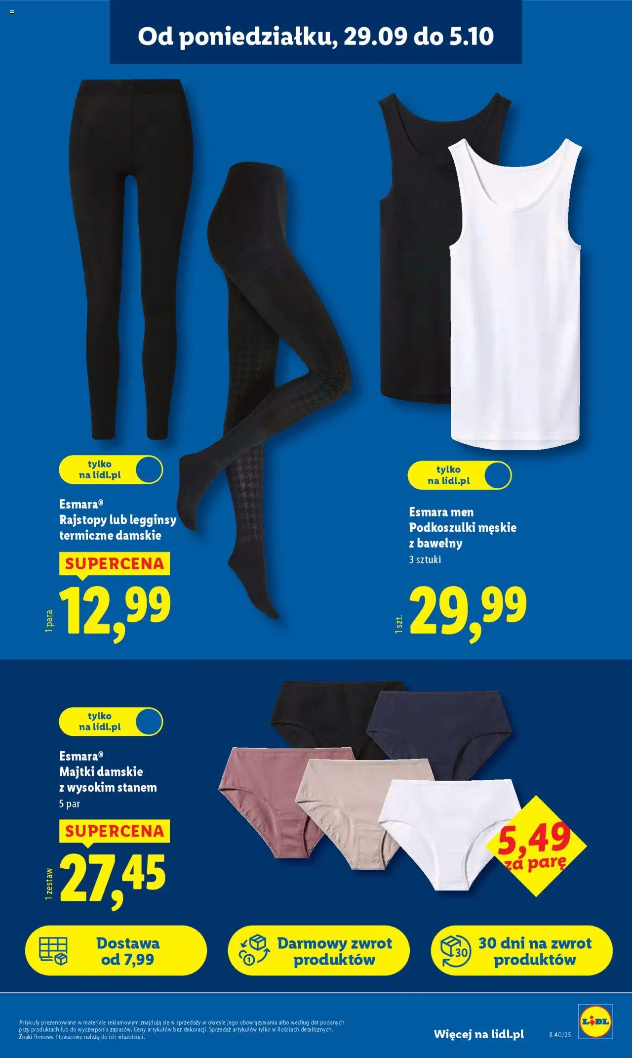 Lidl Katalog od 29.09.2025 | Strona: 27 | Produkty: Majtki, Legginsy, Rajstopy