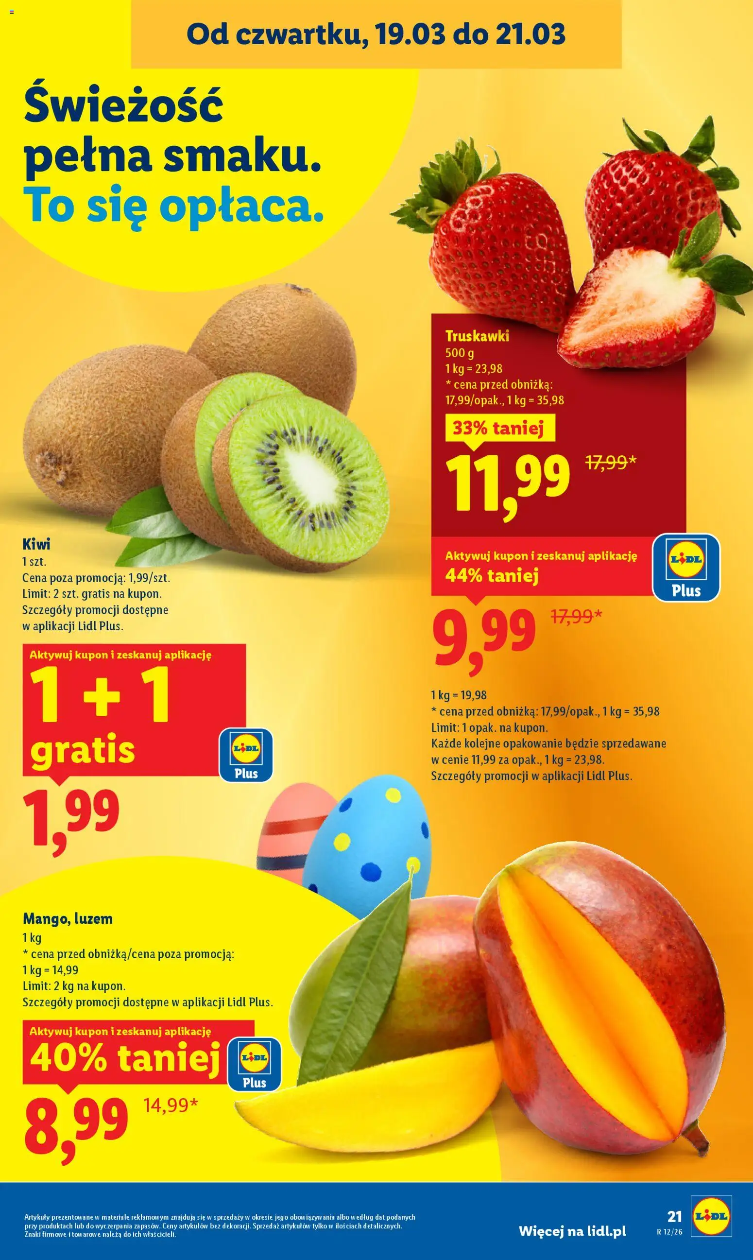 Lidl Polsko leták od 19.03.2026 | Strana: 21 | Produkty: Kiwi