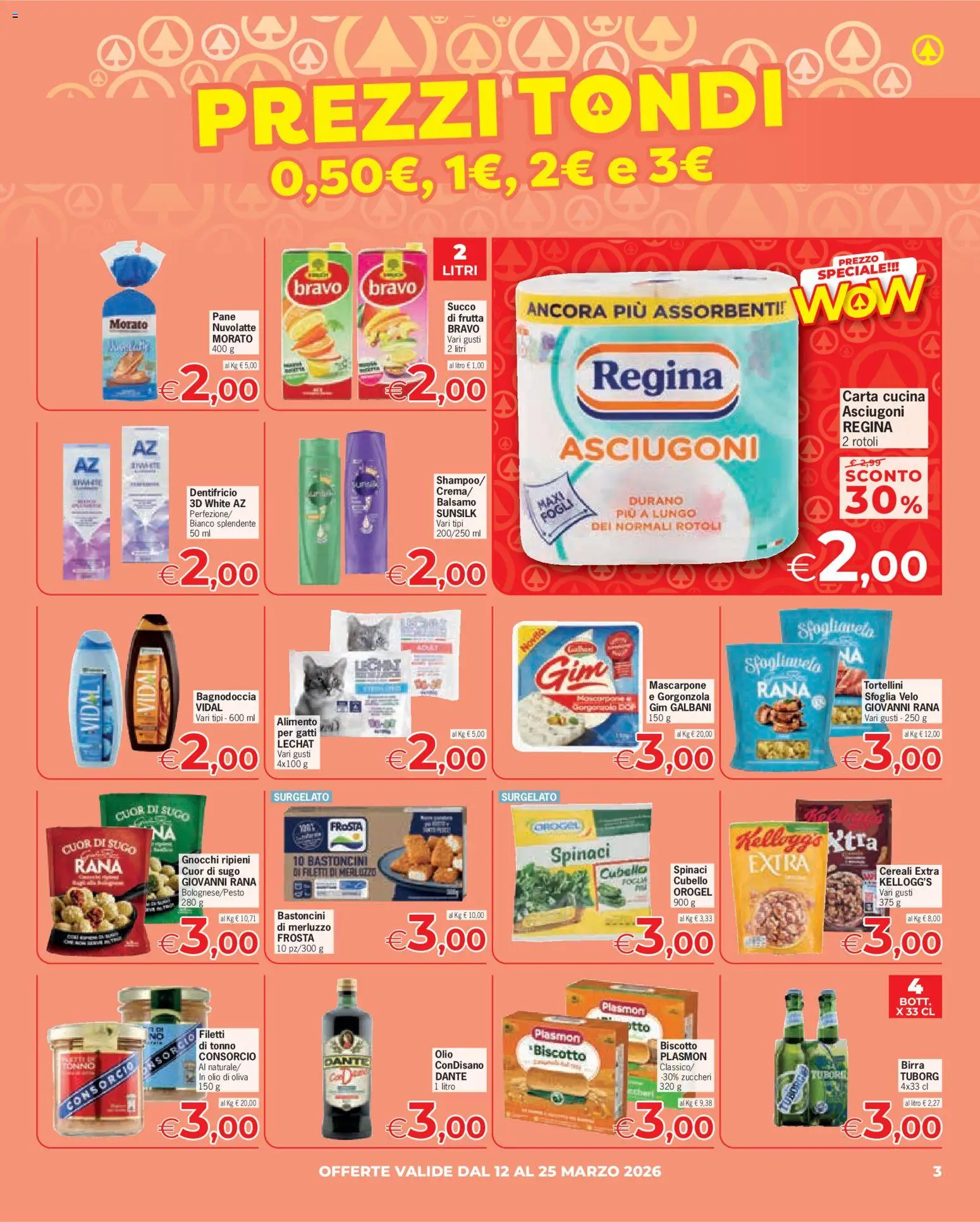 Volantino Eurospar del 12.03.2026 | Pagina: 3 | Prodotti: Dentifricio, Frutta, Mascarpone, Gnocchi