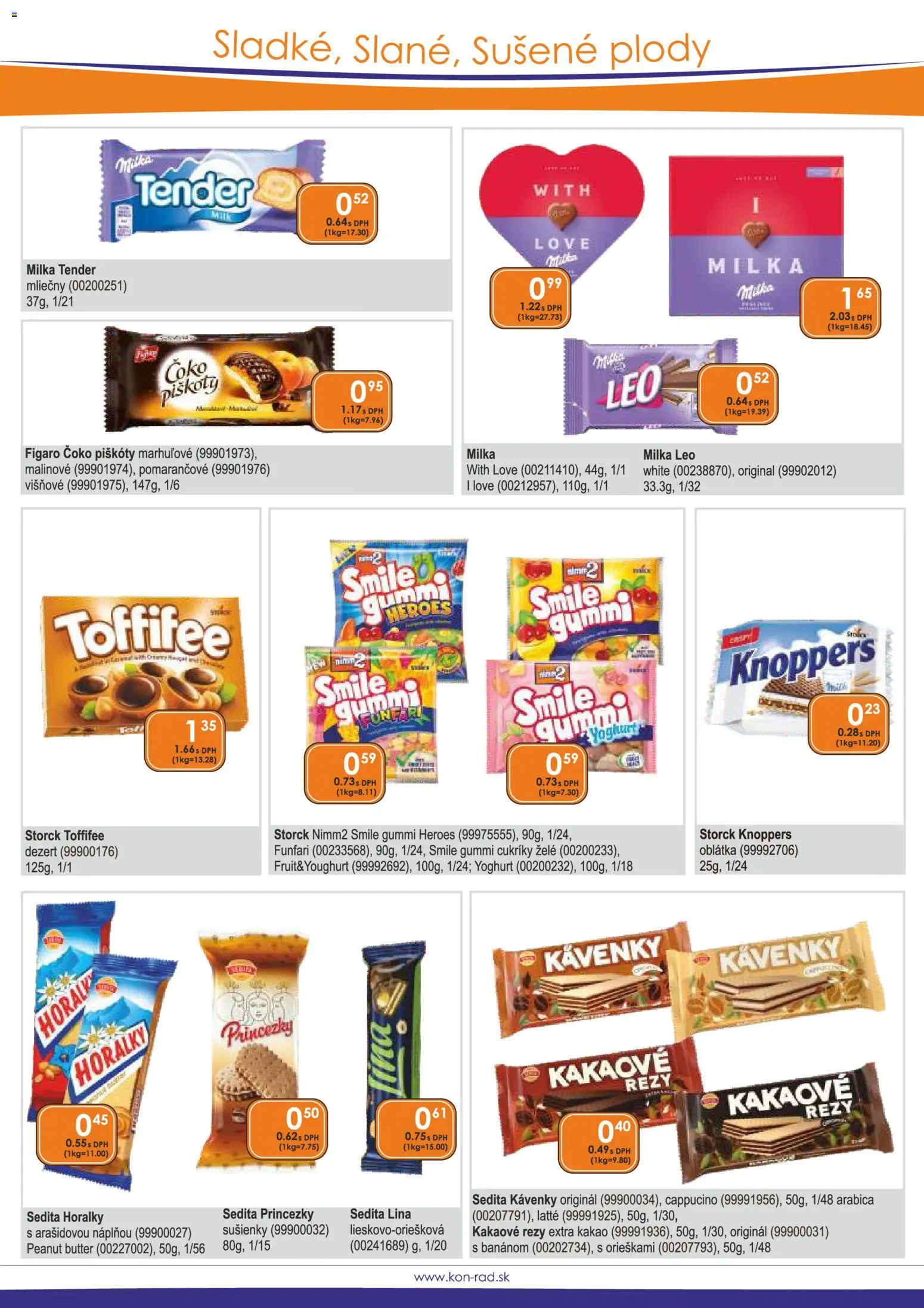 Nové KON - RAD akcie – leták je platný od 01.02.2026 | Strana: 25 | Produkty: Toffifee, Cukríky, Horálky, Kakao