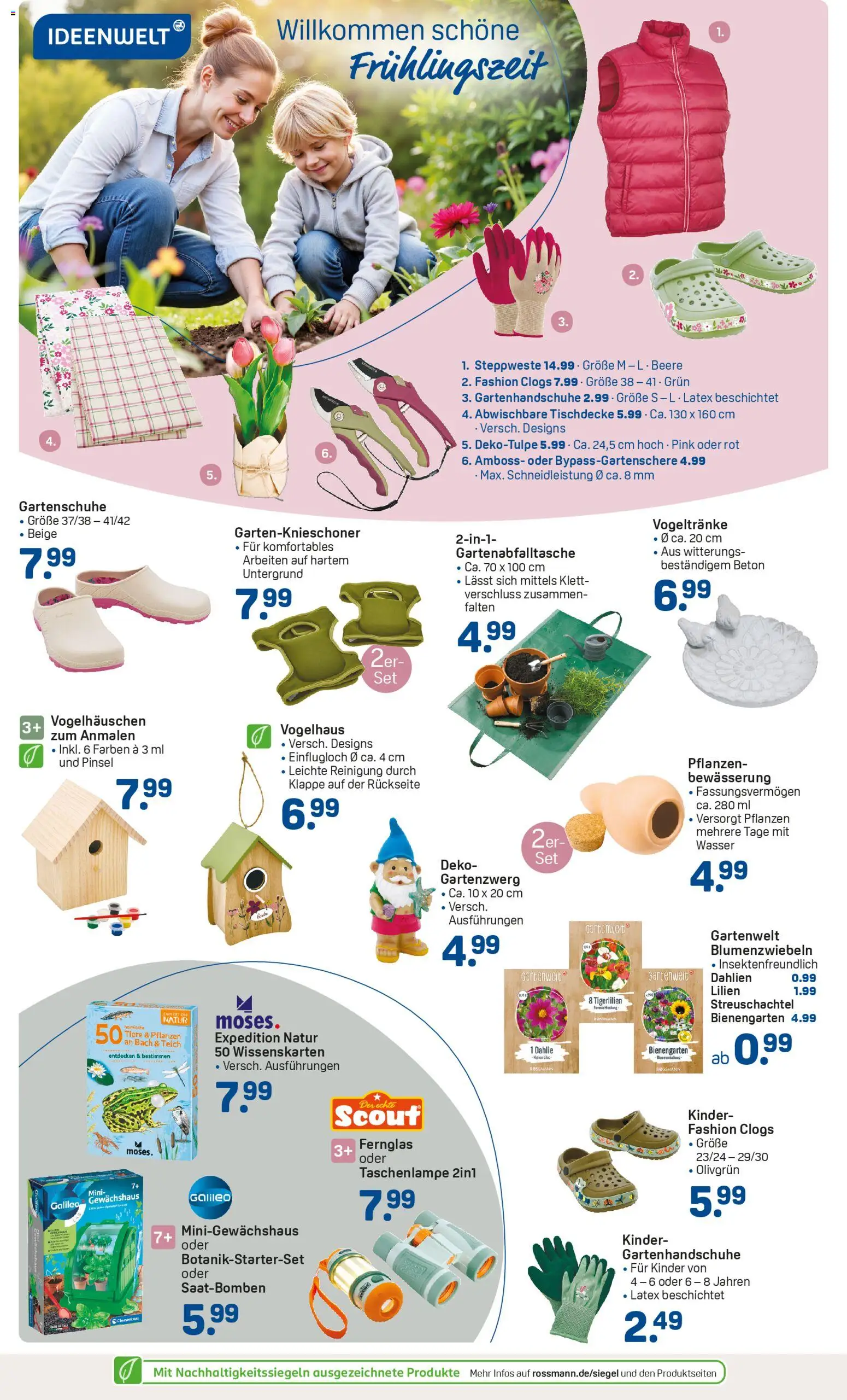 Rossmann Angebotsprospekt – gültig ab 23.03.2026 | Seite: 2 | Produkte: Steppweste, Pinsel, Wasser