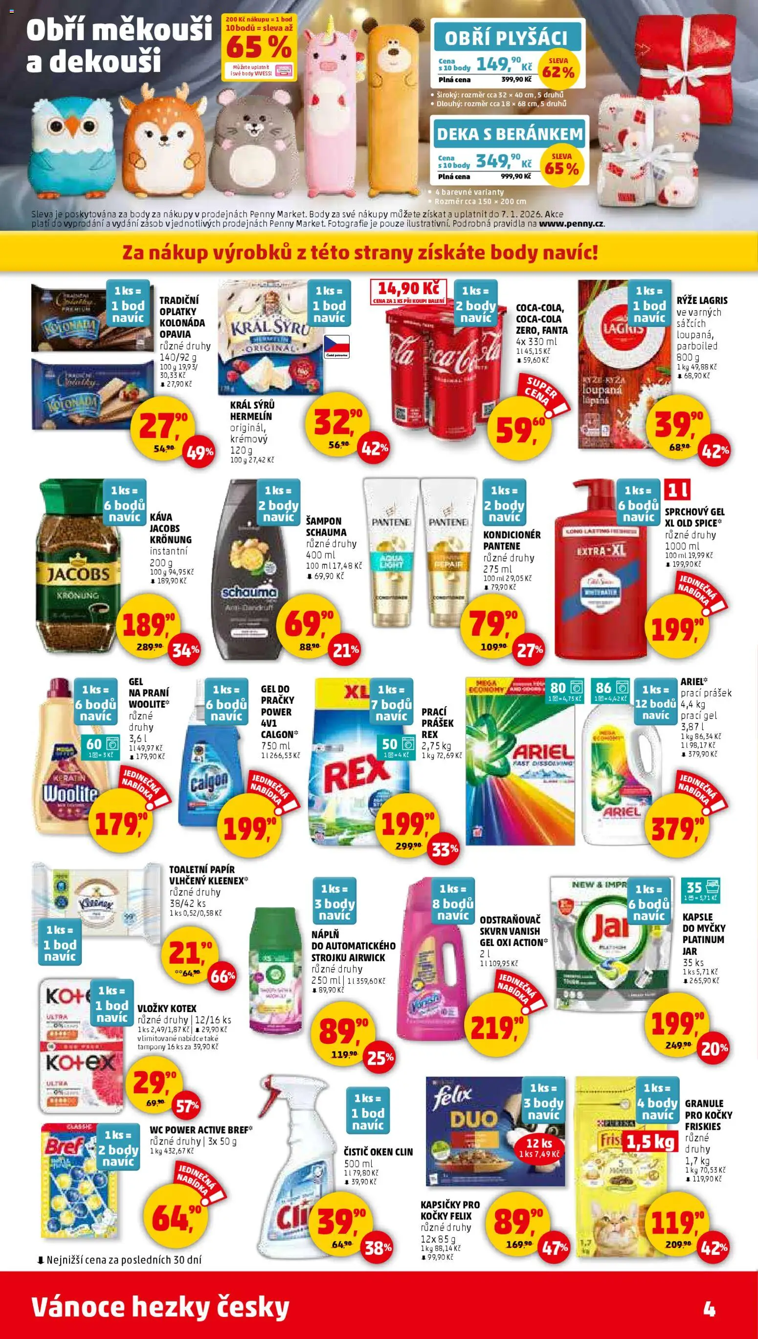 Penny Market leták - Čtvrtečník od 20.11.2025 | Strana: 4 | Produkty: Felix, Sprchový gel, Calgon, Čistič oken