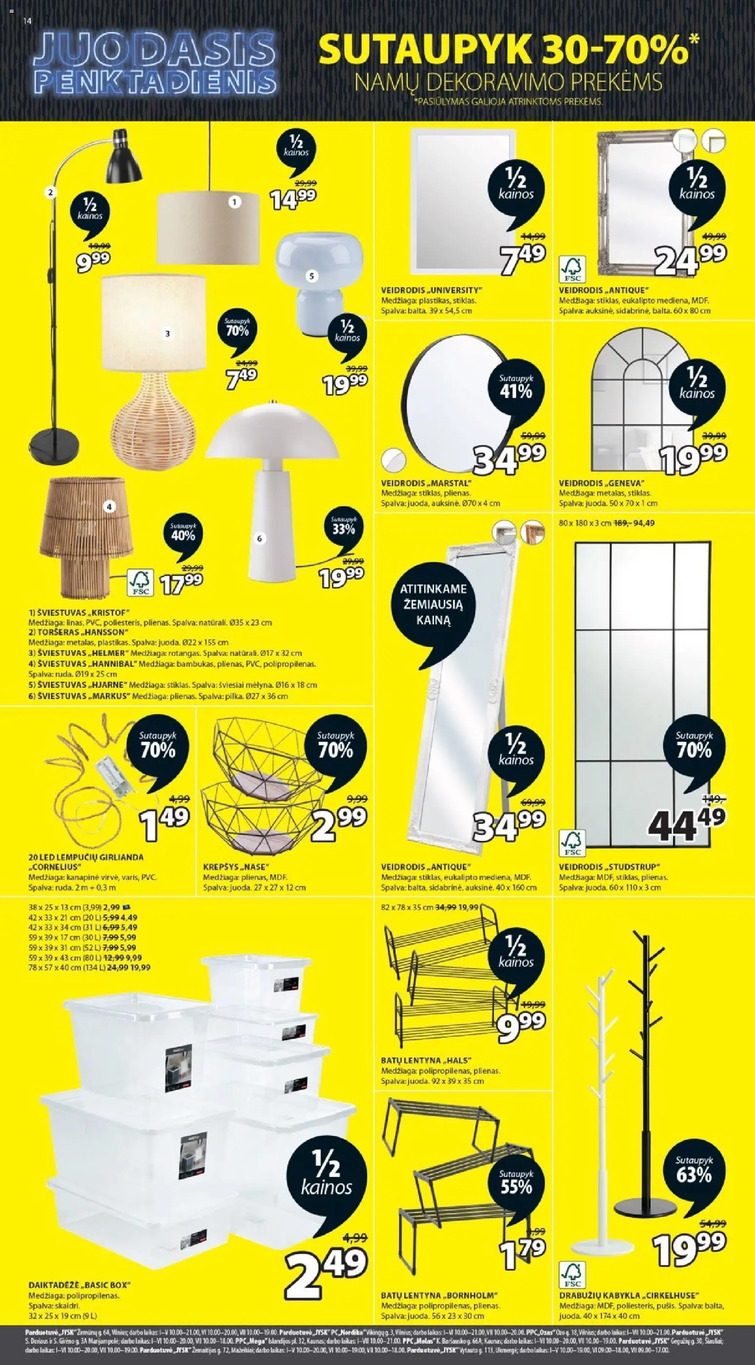 JYSK akcijos nuo 18.11.2025 | Puslapis: 14 | Prekių: Kabykla, Lentyna, Krepšys, Veidrodis