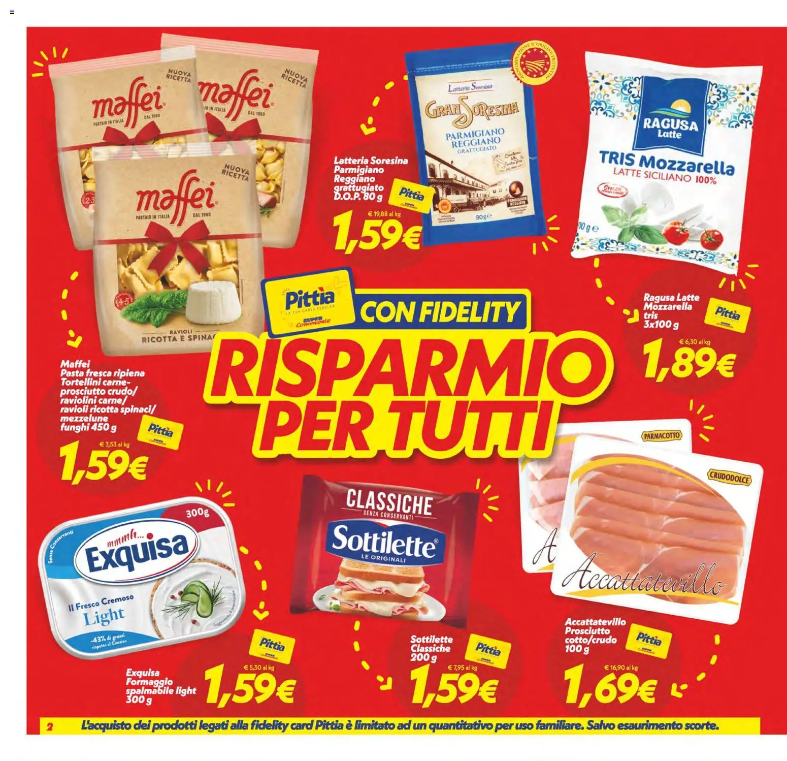 Volantino SuperConveniente del 24.02.2026 | Pagina: 2 | Prodotti: Mozzarella, Formaggio, Ricotta, Parmigiano