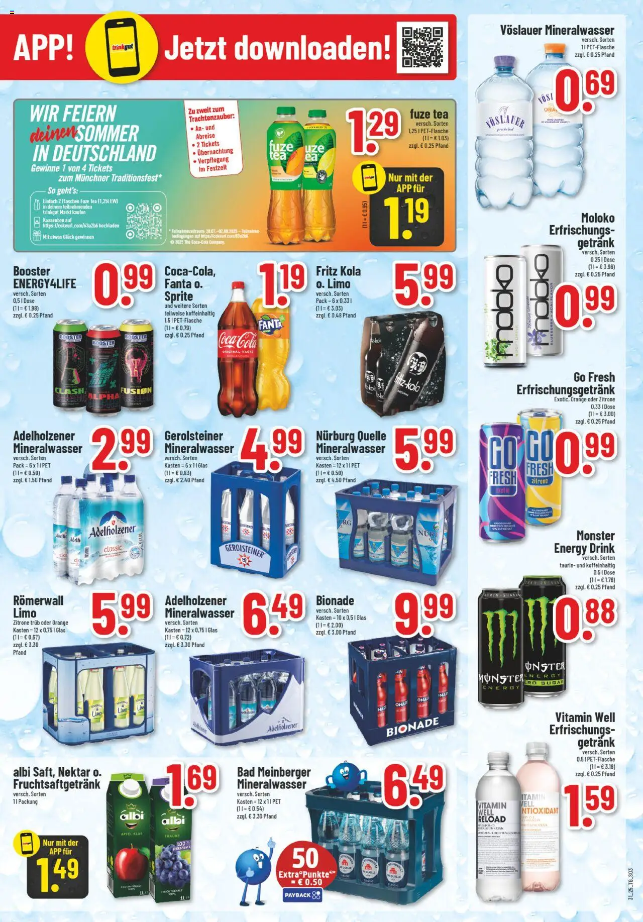 Trinkgut Prospekt - gültig ab dem 28.07.2025 | Seite: 3 | Produkte: Fuze tea, Cola, Energy, Bionade