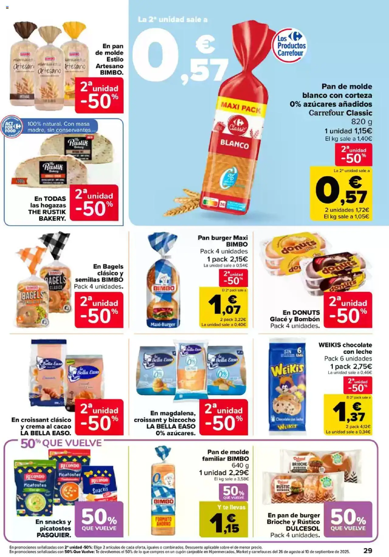 Carrefour folleto │ válido desde el 08.08.2025 | Página: 33 | Productos: Croissant, Té, Bizcocho, Hogazas