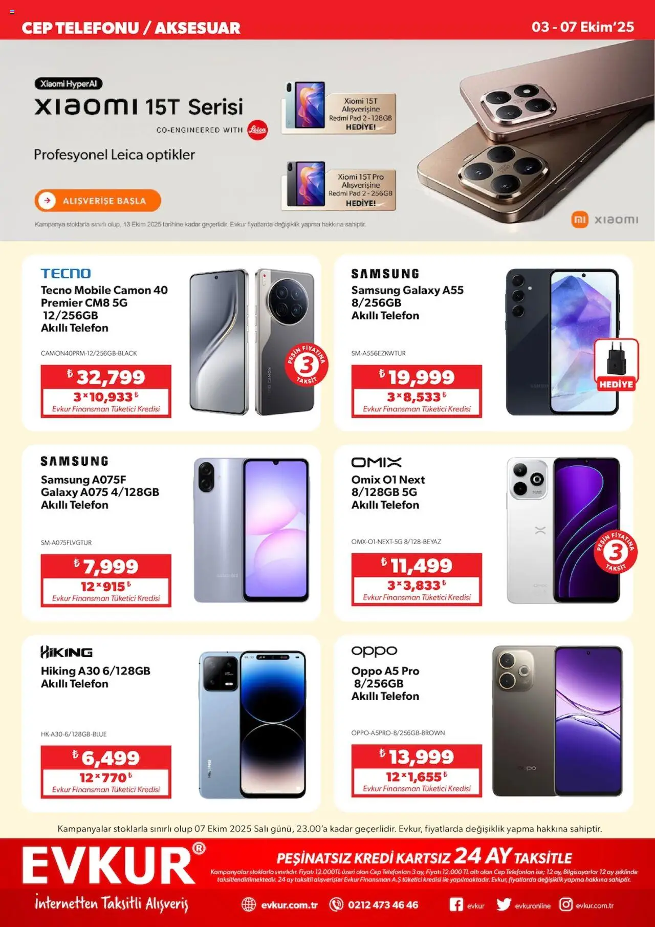 Evkur Muhteşem Fırsatlar - 03.10.2025 tarihinden itibaren geçerlidir | Sayfa: 3 | Ürünler: Telefon, Akıllı telefon