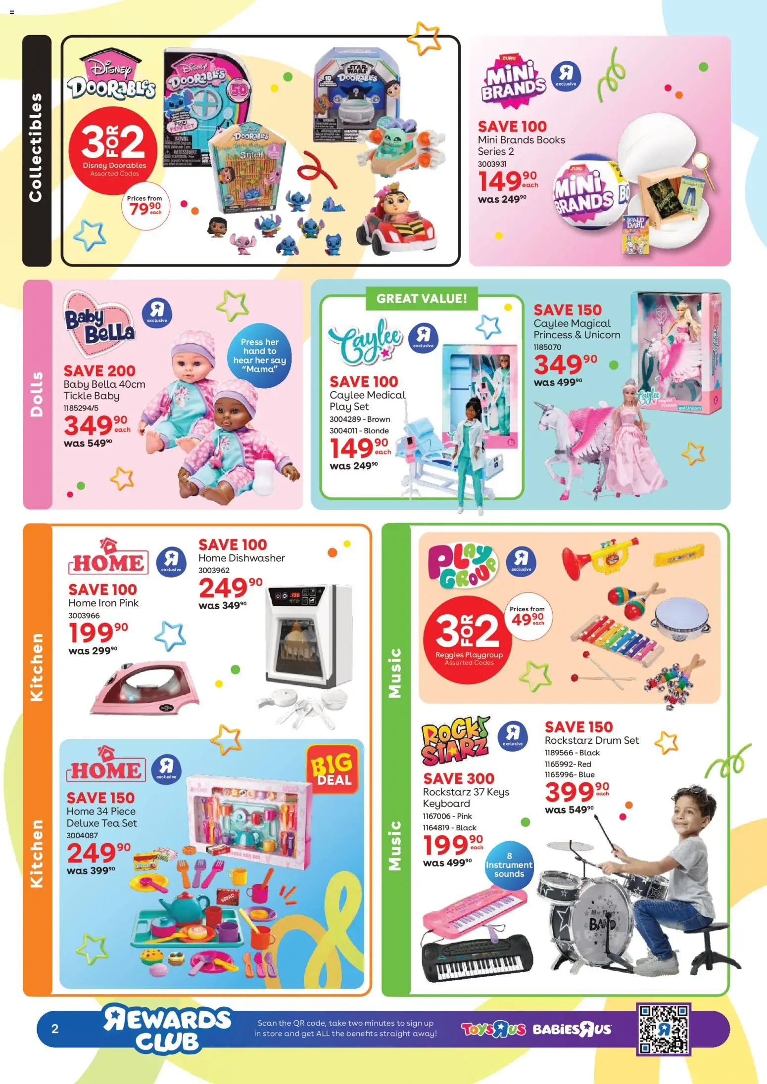 New Toys R Us catalogue – valid from 23.04.2026 | Page: 2 | Products: Keyboard, Dishwasher, Iron, Tea