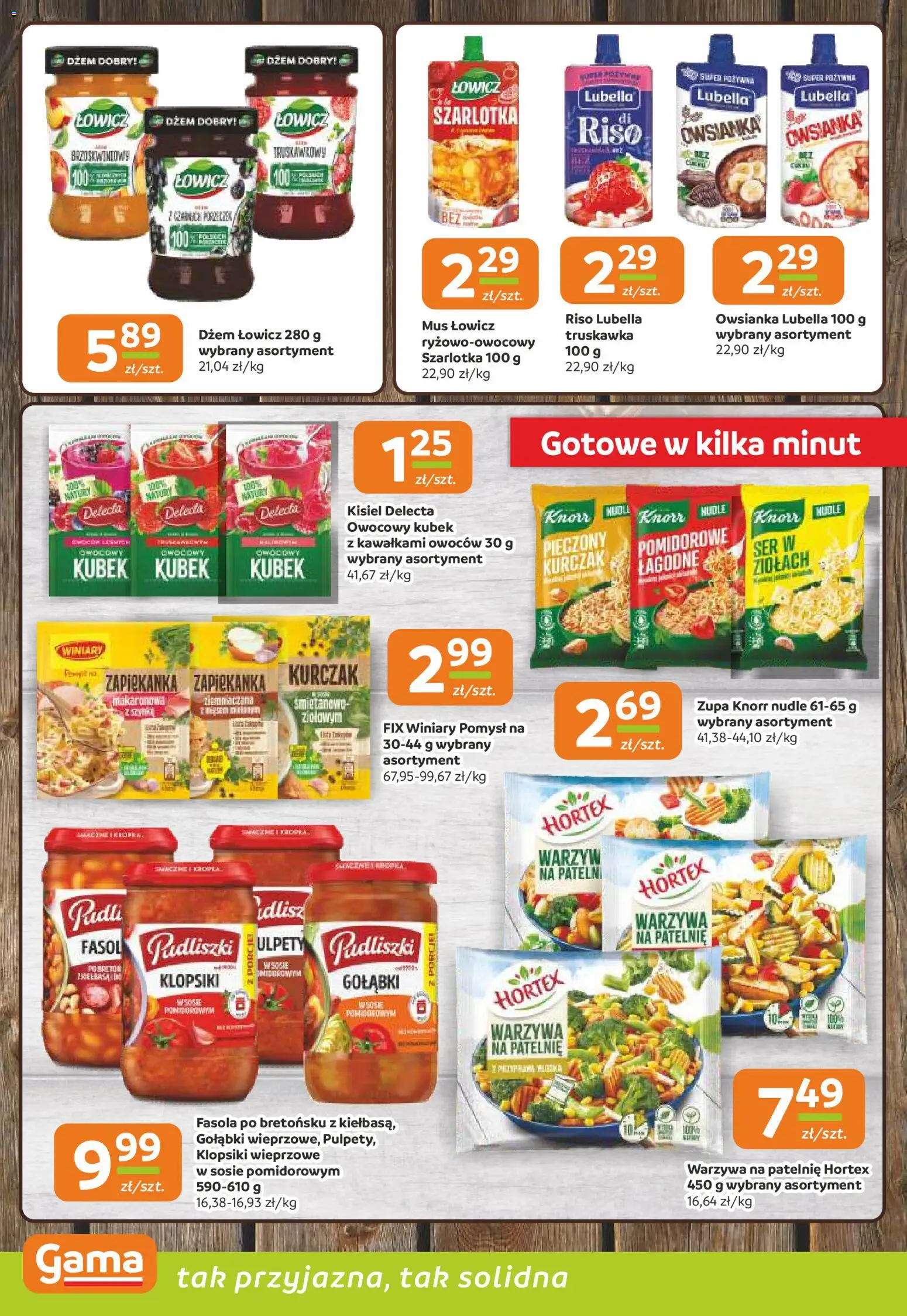 Gama Gazetka od 02.01.2026 | Strona: 8 | Produkty: Owsianka, Klopsiki, Ser, Warzywa