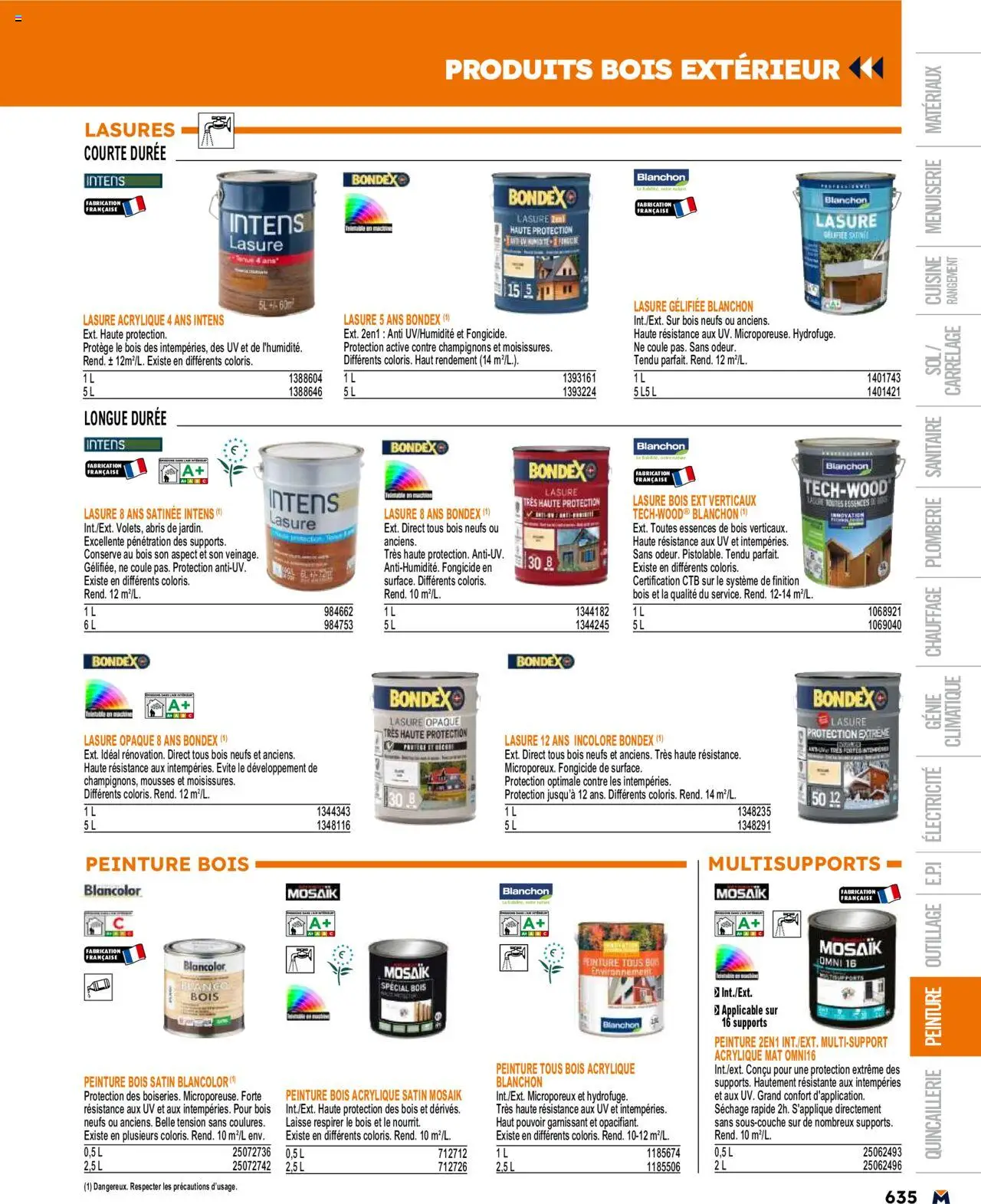  | Page: 635 | Produits: Lasure bois