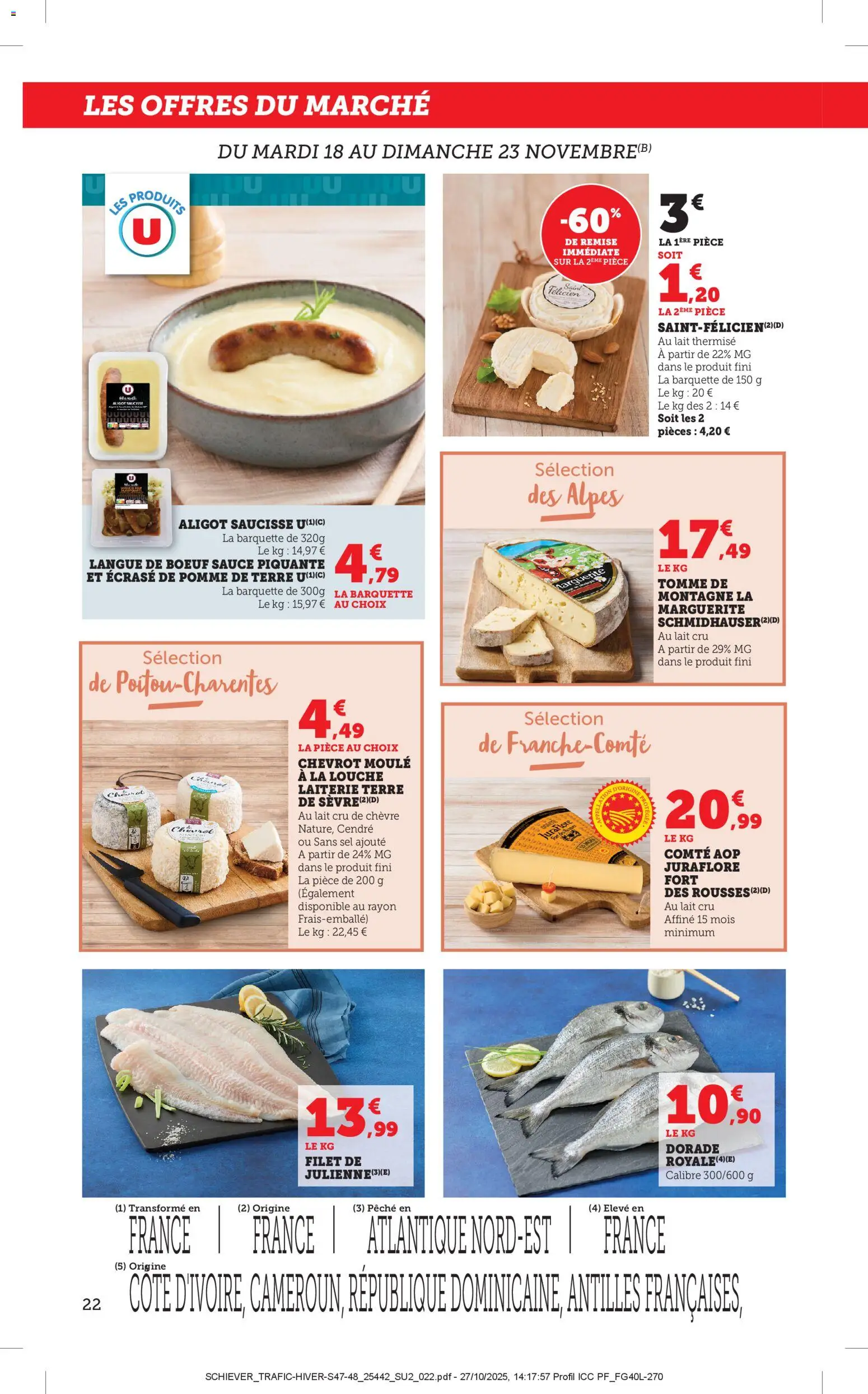 {H1} | Page: 22 | Produits: Pomme de terre, Langue de bœuf, Lait, Saucisse