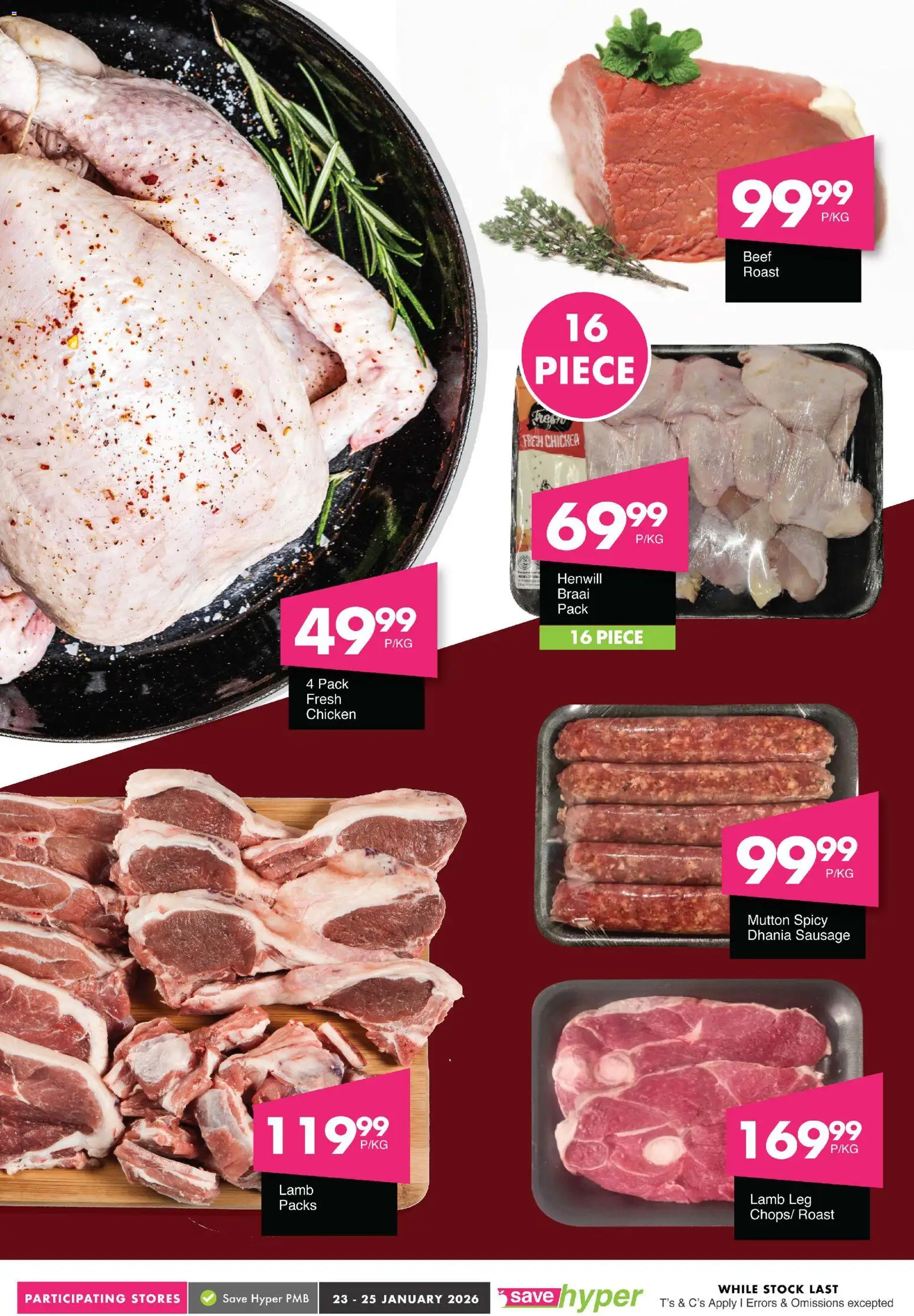 New Save catalogue – valid from 23.01.2026 | Page: 8 | Products: Chicken, Stock, Sausage