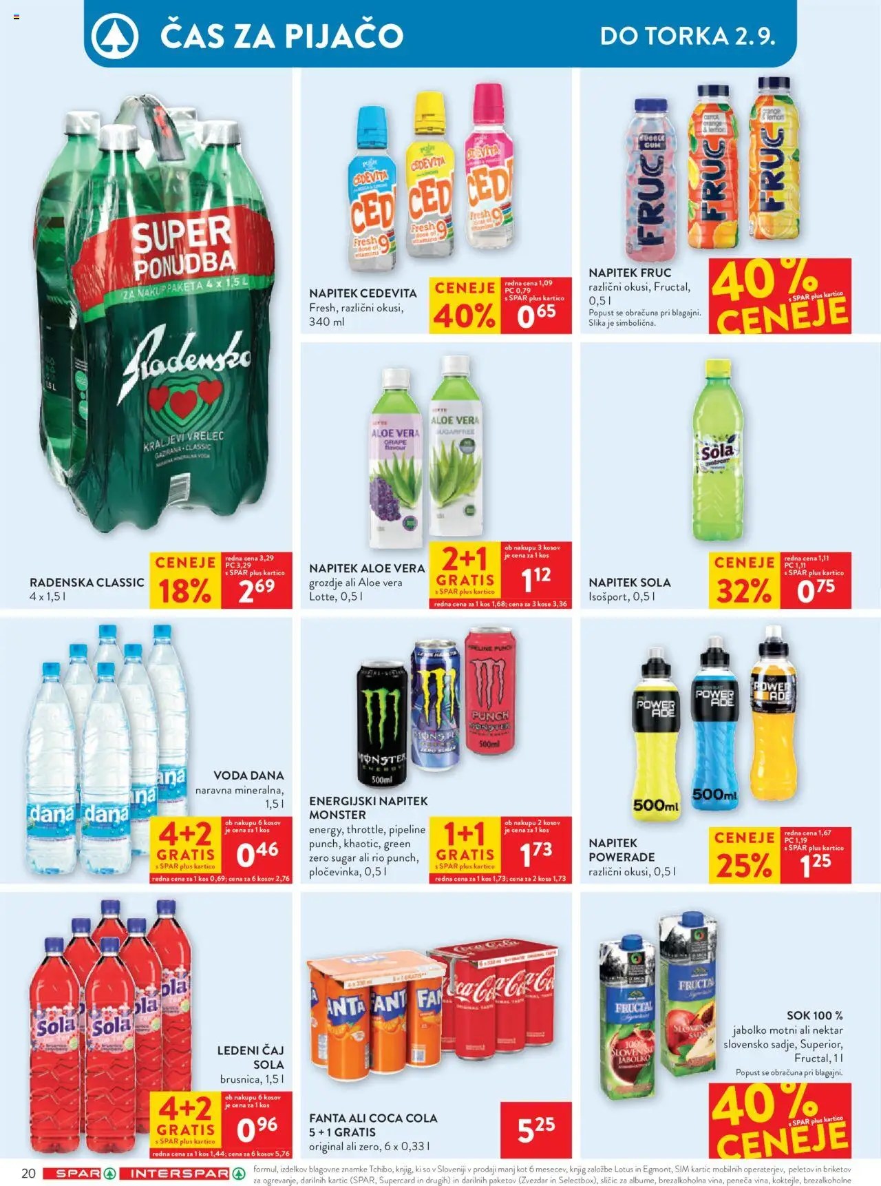 Spar katalog 35/25 │ velja od 27.08.2025 | Stran: 26 | Izdelki: Kos, Ledeni čaj, Energijski napitek, Sok
