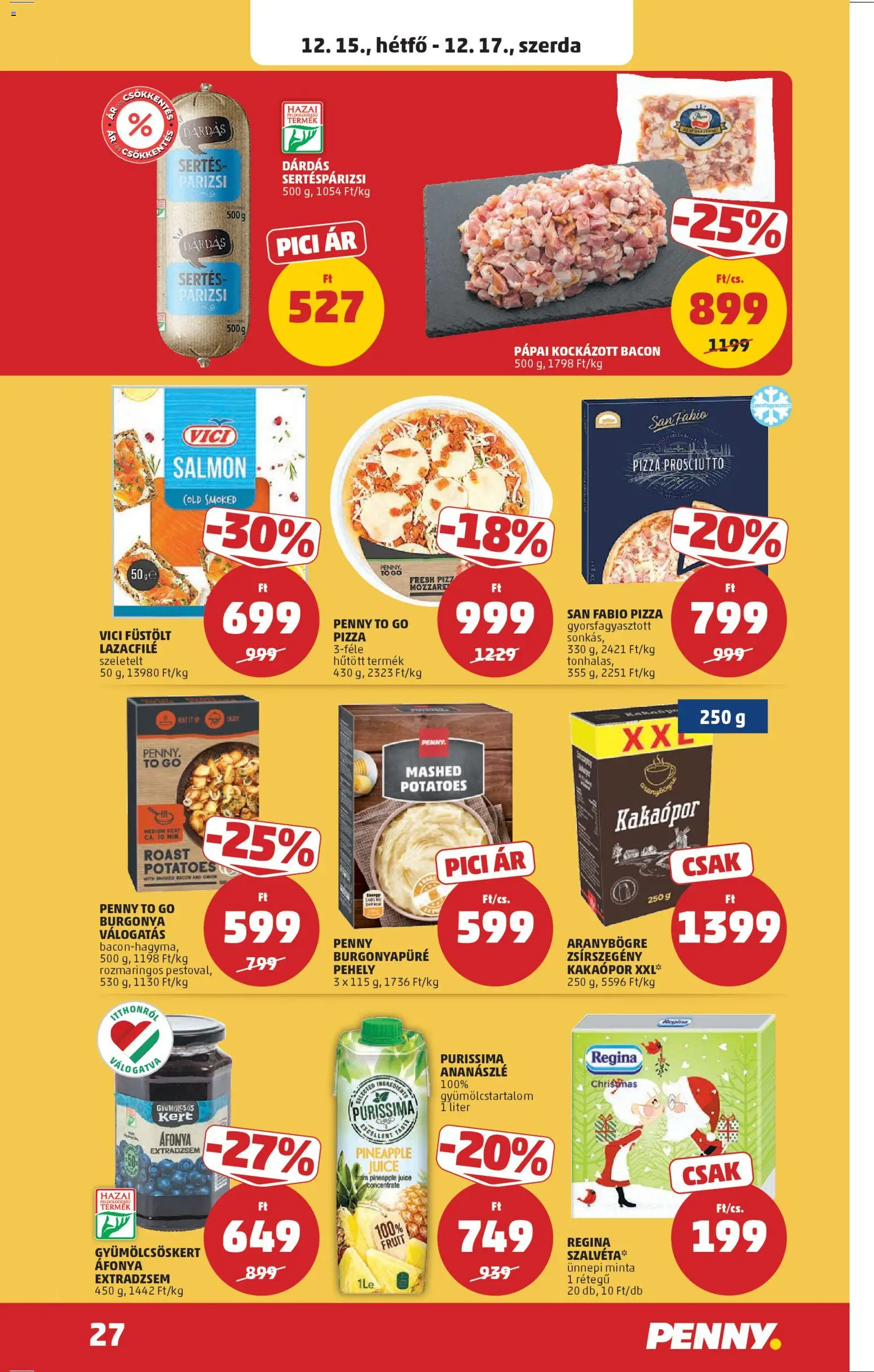 PENNY akciós ujság - amely érvényes a következő dátumtól: 11.12.2025 | Oldal: 31 | Termékek: Áfonya, Burgonya, Ananászlé, Kakaópor