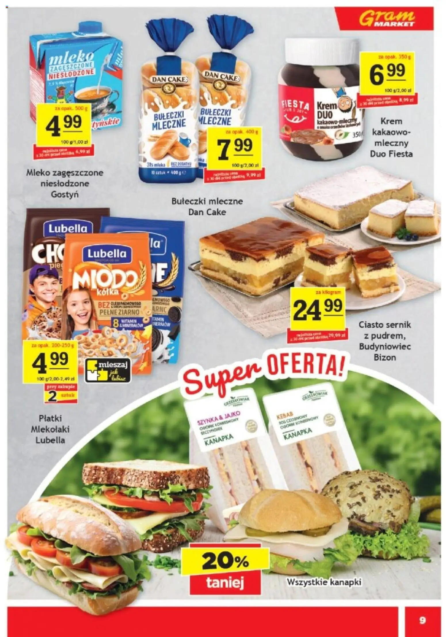 Gram Market Gazetka od 18.02.2026 | Strona: 8 | Produkty: Szynka, Mleko, Płatki, Krem