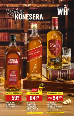 Pogląd oferty "WHISKY JOHNNIE WALKER RED LABEL, 40%, 1 L" - ważna od 03.11.2025 | Strona: 27 | Produkty: Karta, Grant's, Whisky Hankey Bannister, Whisky