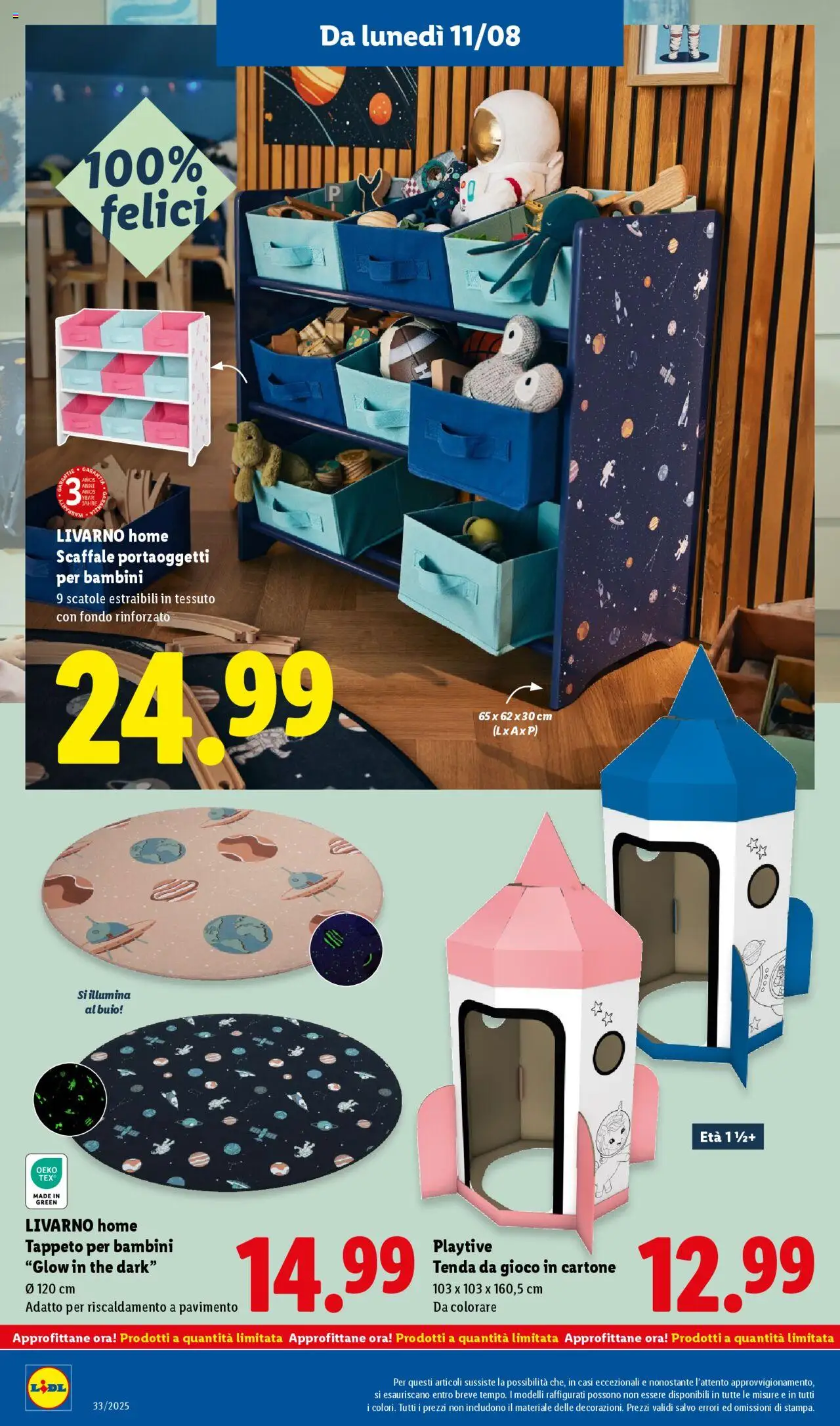 Volantino Lidl del 11.08.2025 | Pagina: 36 | Prodotti: Tenda, The, Scaffale, Gioco