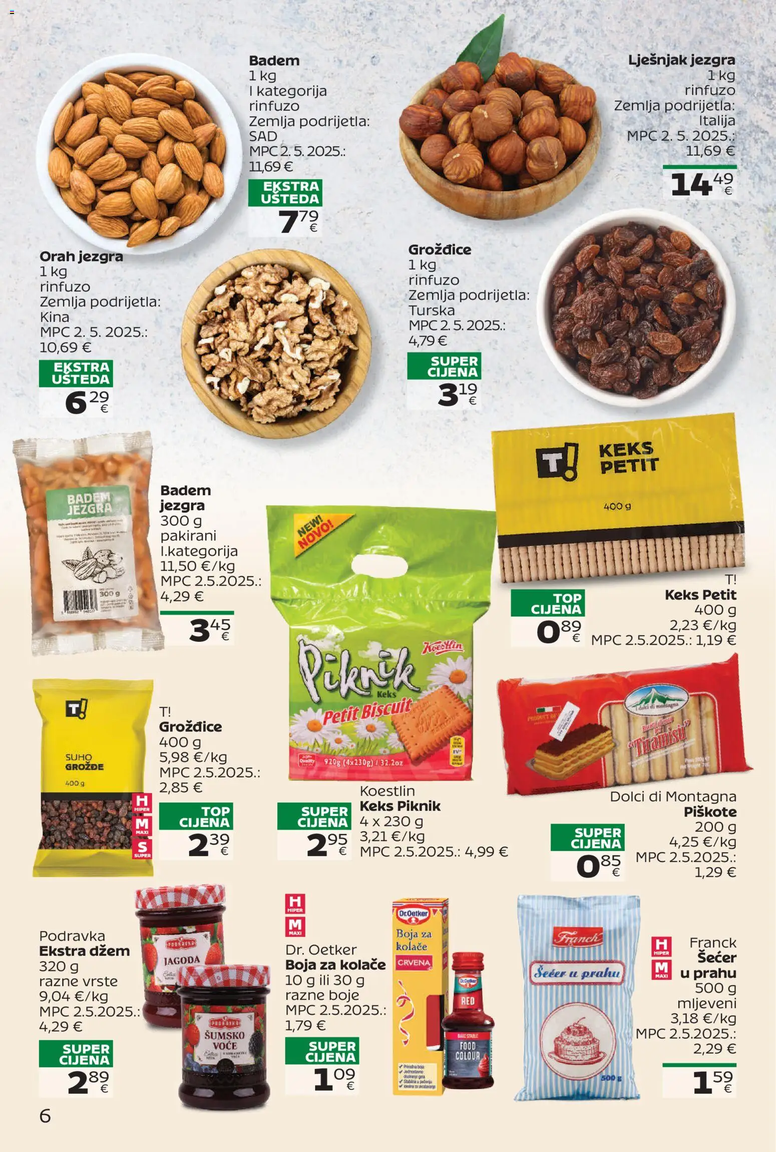Tommy katalog | vrijedi od 23.03.2026 | Stranica: 6 | Proizvodi: Podravka, Keks, Šećer, Grožđe