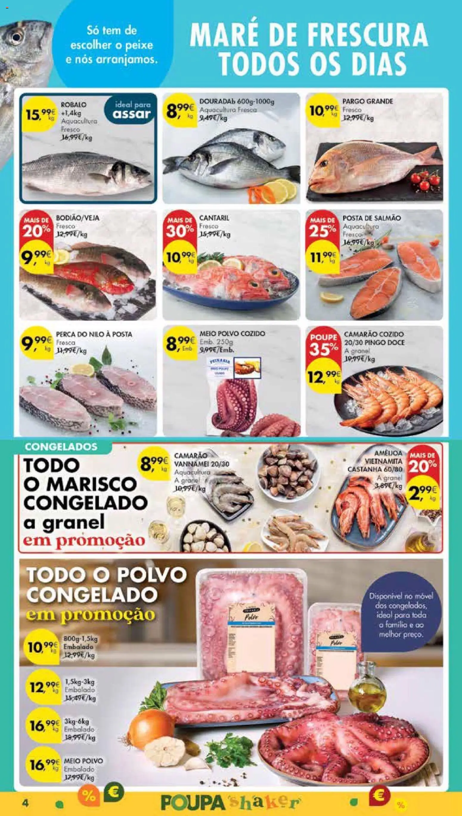 Pingo Doce Poupe Esta Semana Madeira │ válido de 02.12.2025 | Página: 4 | Produtos: Polvo, Camarão, Salmão, Peixe