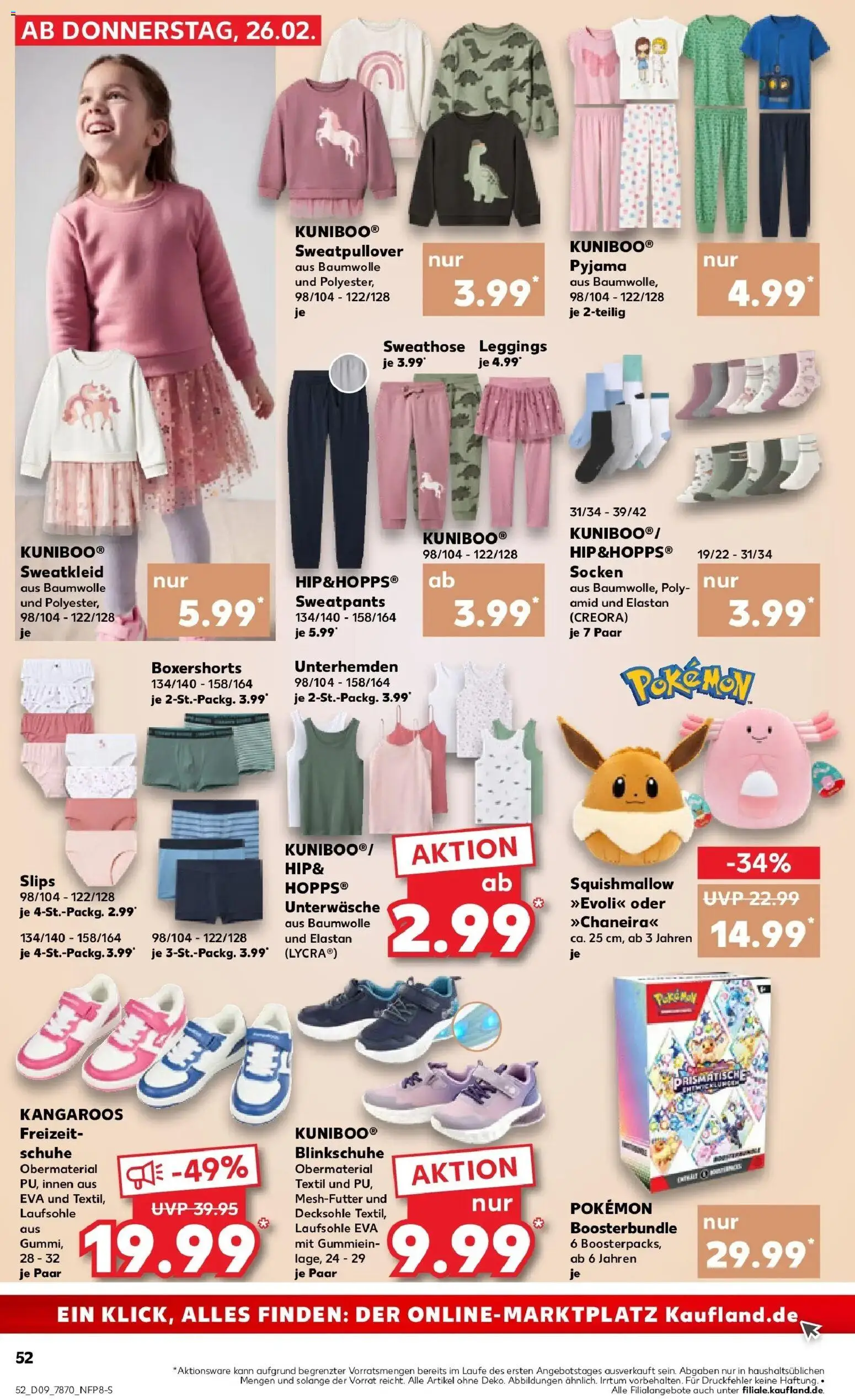 Kaufland prospekt Bad Dürrheim	 – gültig ab 26.02.2026 | Seite: 52 | Produkte: Sweathose, Unterwäsche, Socken, Leggings