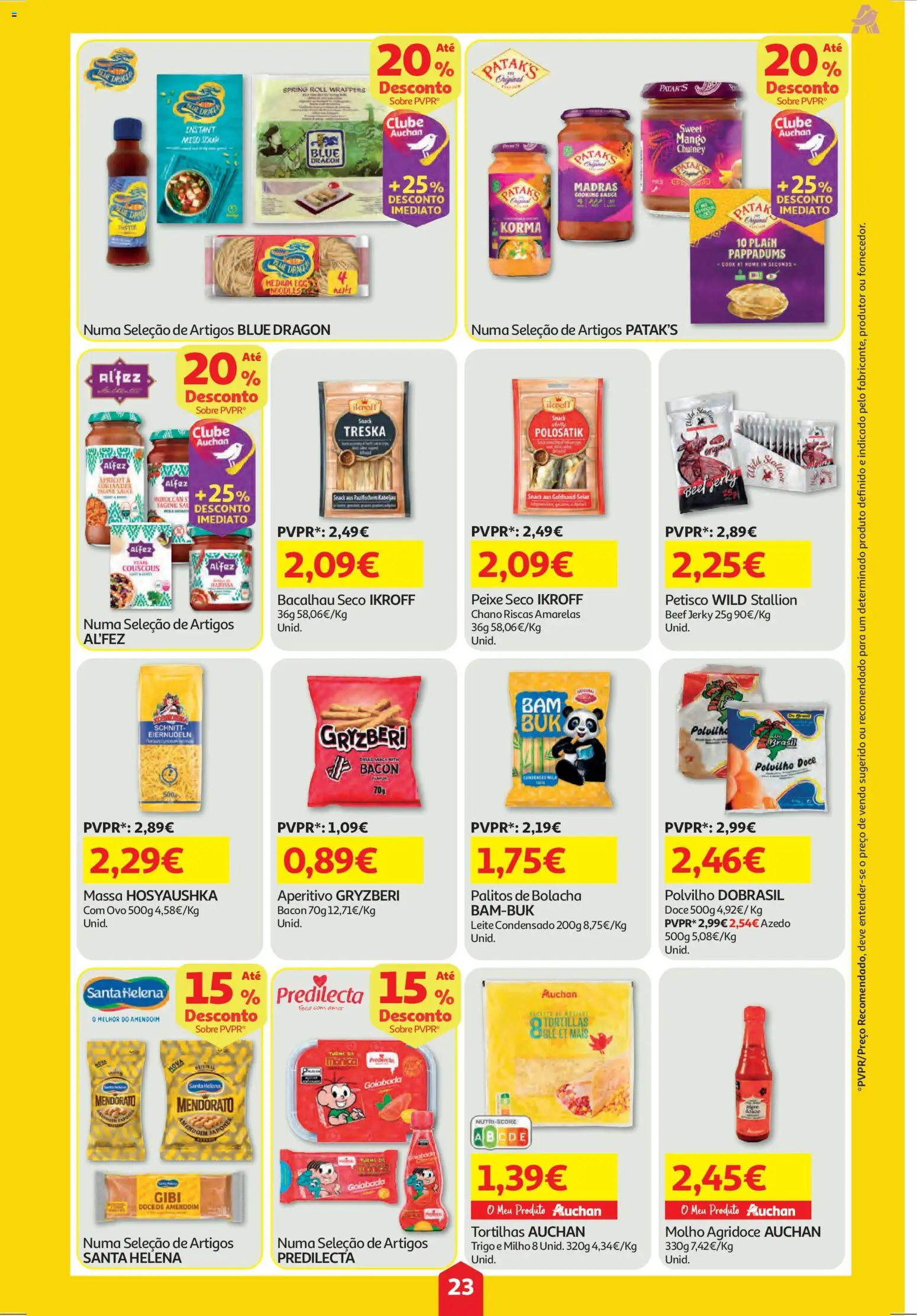 Auchan folheto │ válido de 06.11.2025 | Página: 23 | Produtos: Molho agridoce, Leite condensado, Massa, Milho
