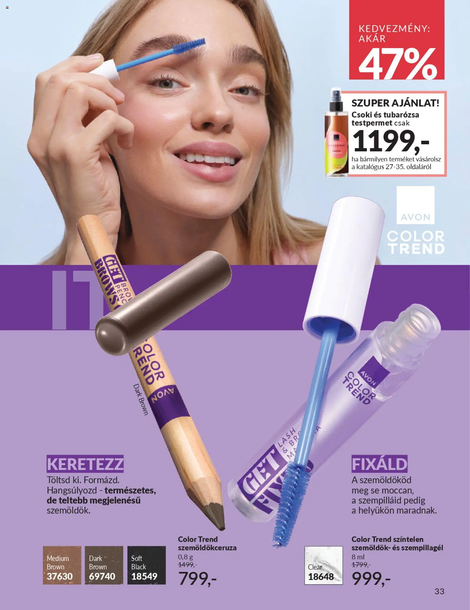 Avon akciós ujság - amely érvényes a következő dátumtól: 01.01.2026 | Oldal: 35 | Termékek: Testpermet