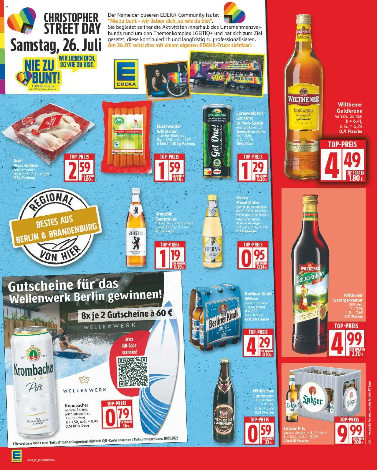 Edeka Prospekt 	 - gültig ab dem 21.07.2025 | Seite: 12 | Produkte: Pils, Krombacher, Wein, Lubzer