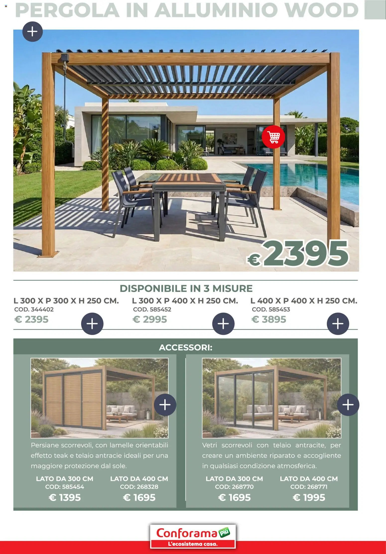 Volantino Conforama del 19.03.2026 | Pagina: 7 | Prodotti: Pergola, Alluminio
