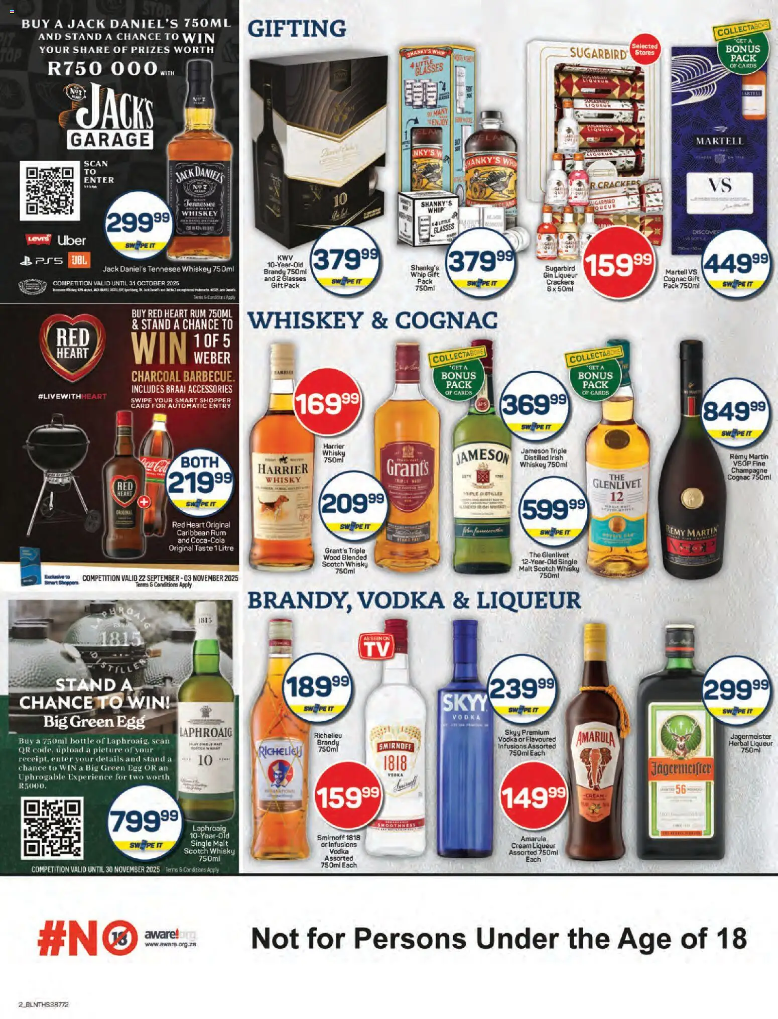 New Pick n Pay catalogue – valid from 24.10.2025 | Page: 2 | Products: Glasses, Brandy, Rum, Cream
