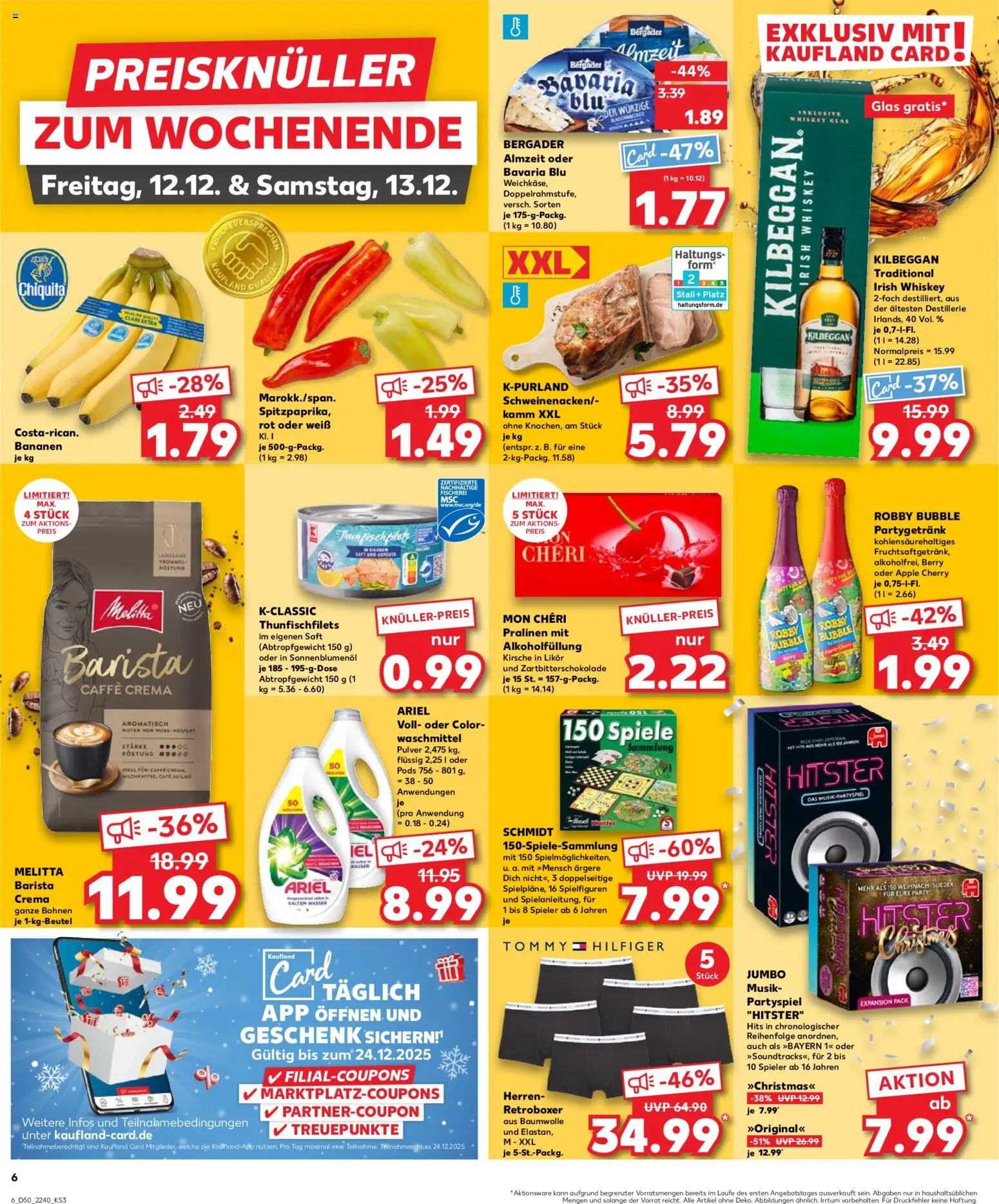 Kaufland prospekt Stuttgart	 – gültig ab 11.12.2025 | Seite: 6 | Produkte: Sonnenblumenol, Likör, Bananen, Mon cheri