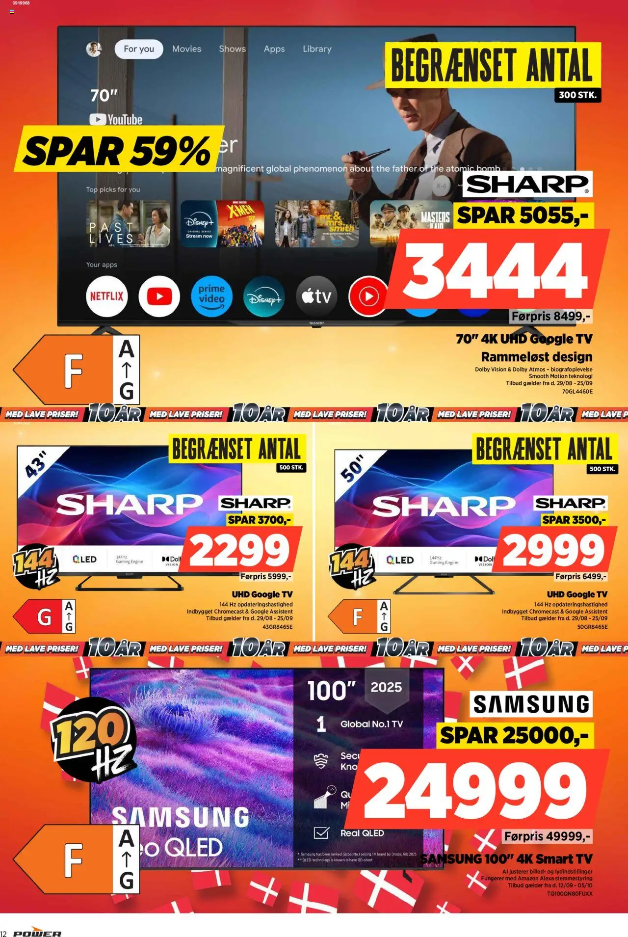 Power tilbudsavis – gyldig fra 19.09.2025 | Side: 12 | Produkter: Smart TV, Is, TV, Video